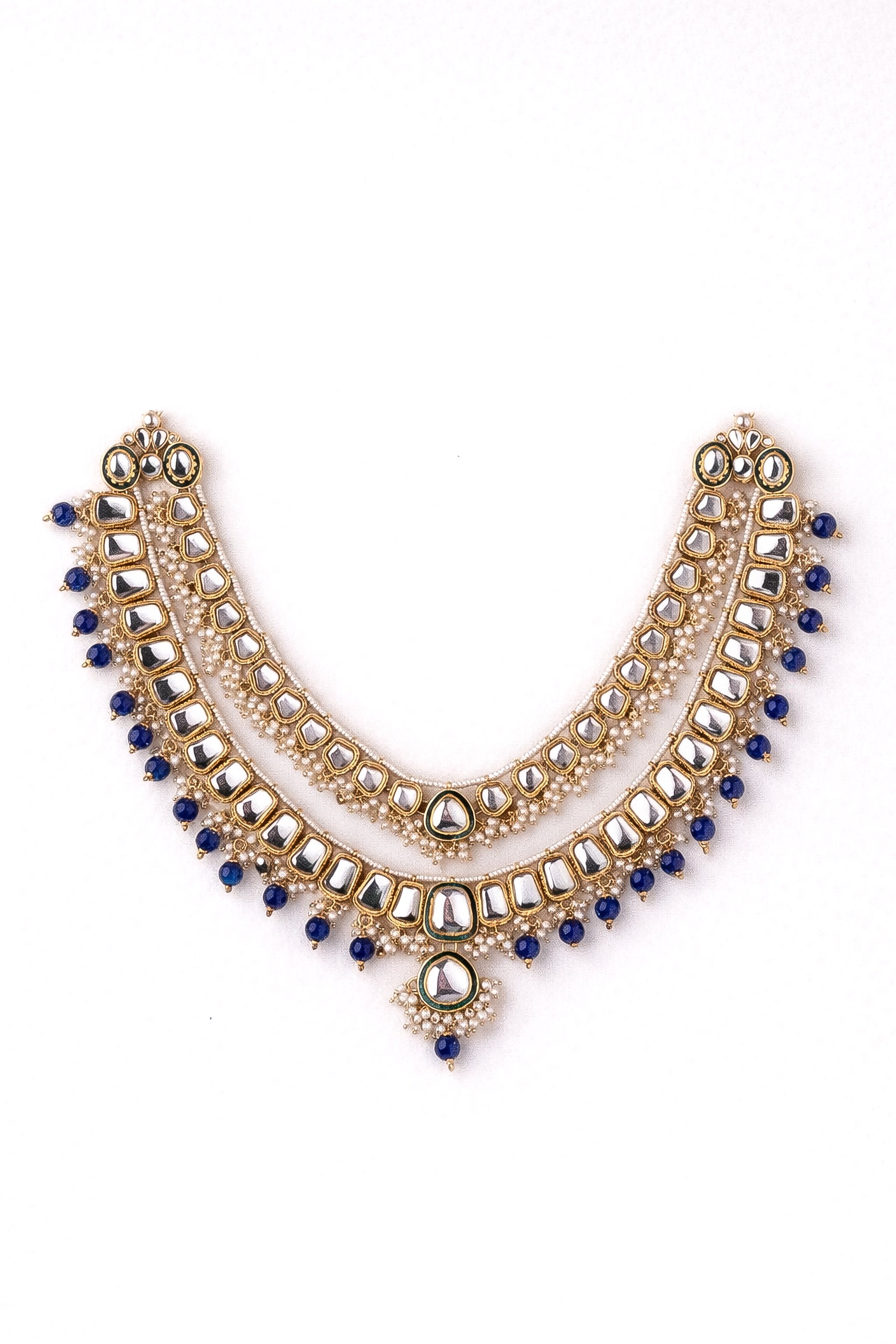 Berry Blue Double Kundan Set
