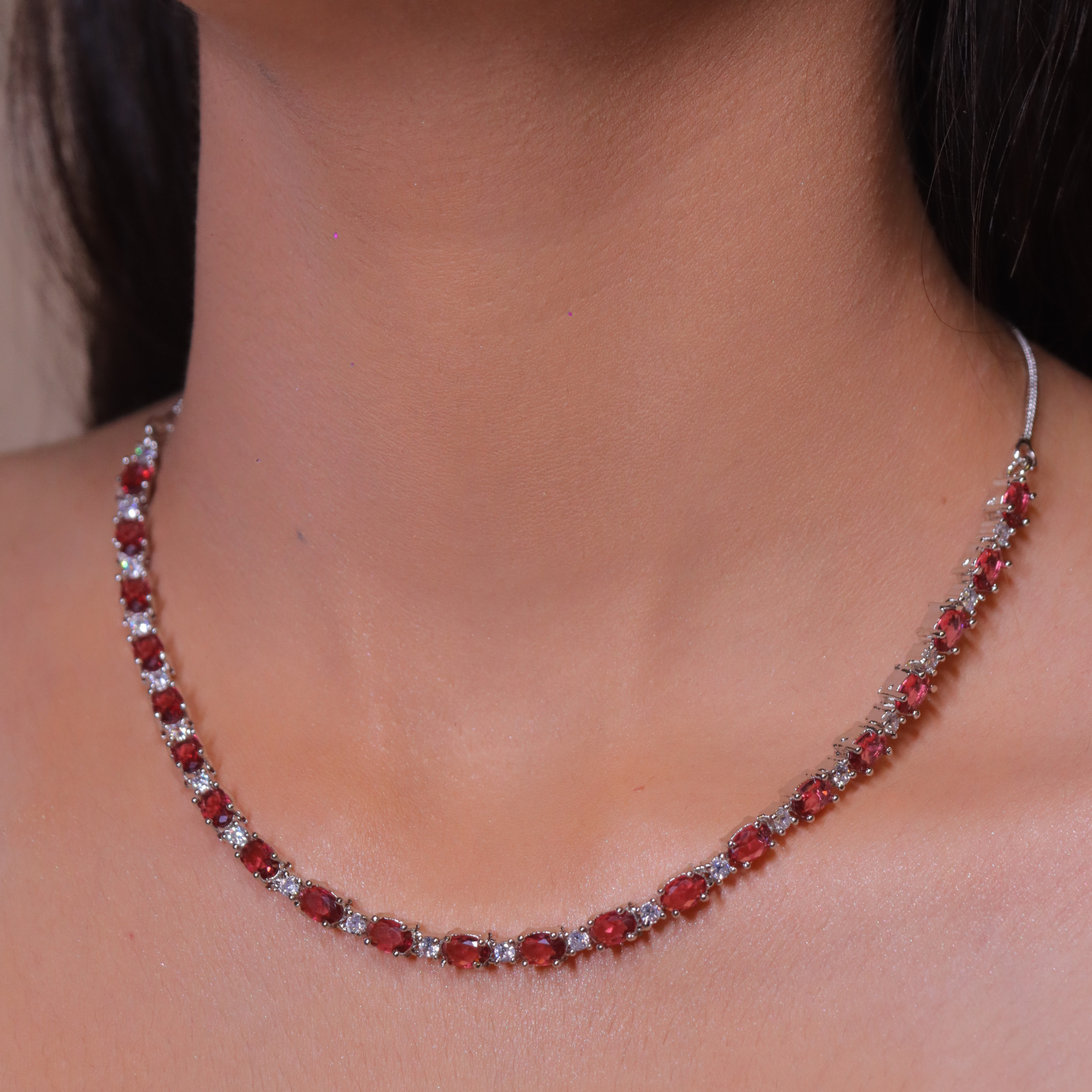 ruby and diamond string set for parties