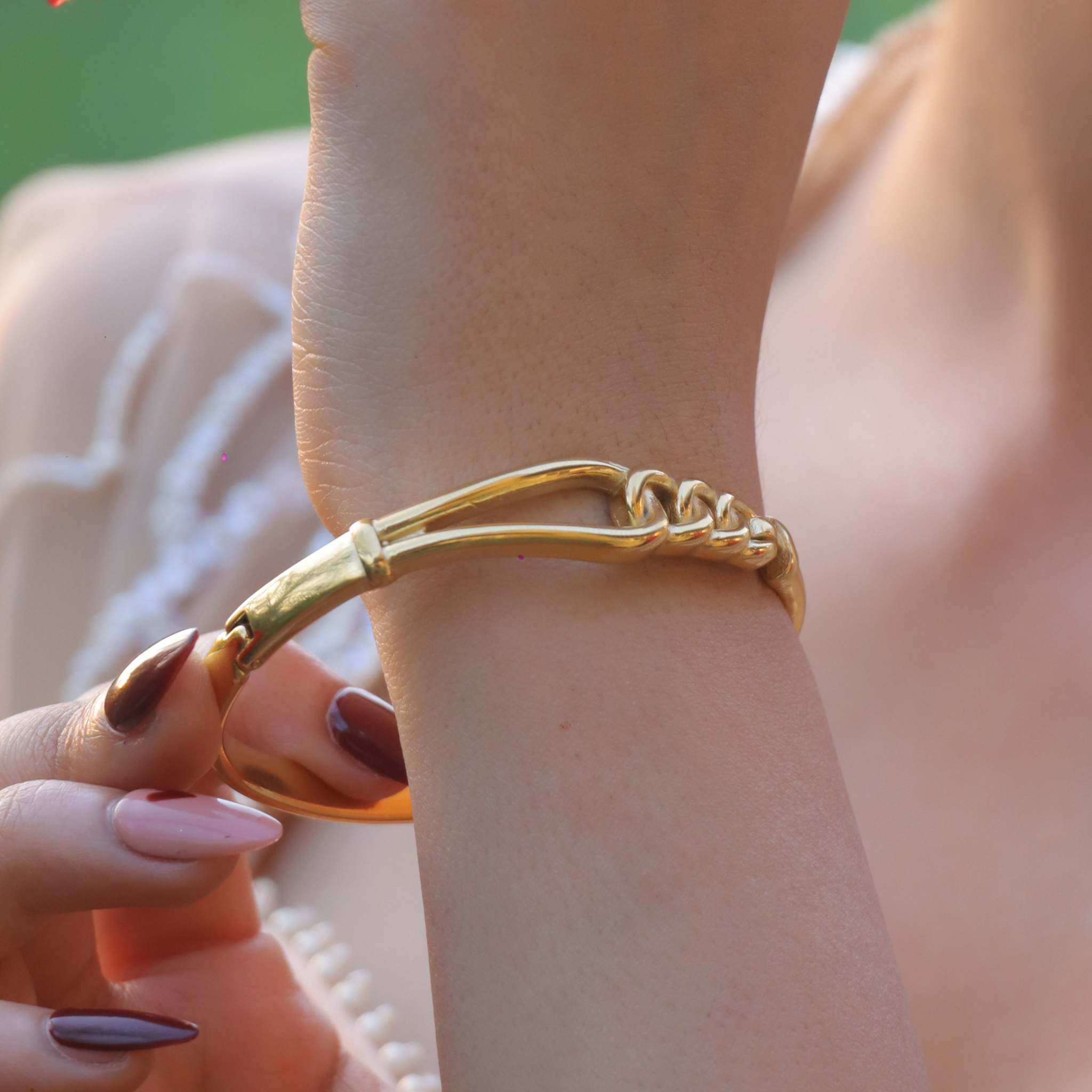 "VIENNA" Golden Weave Bangle