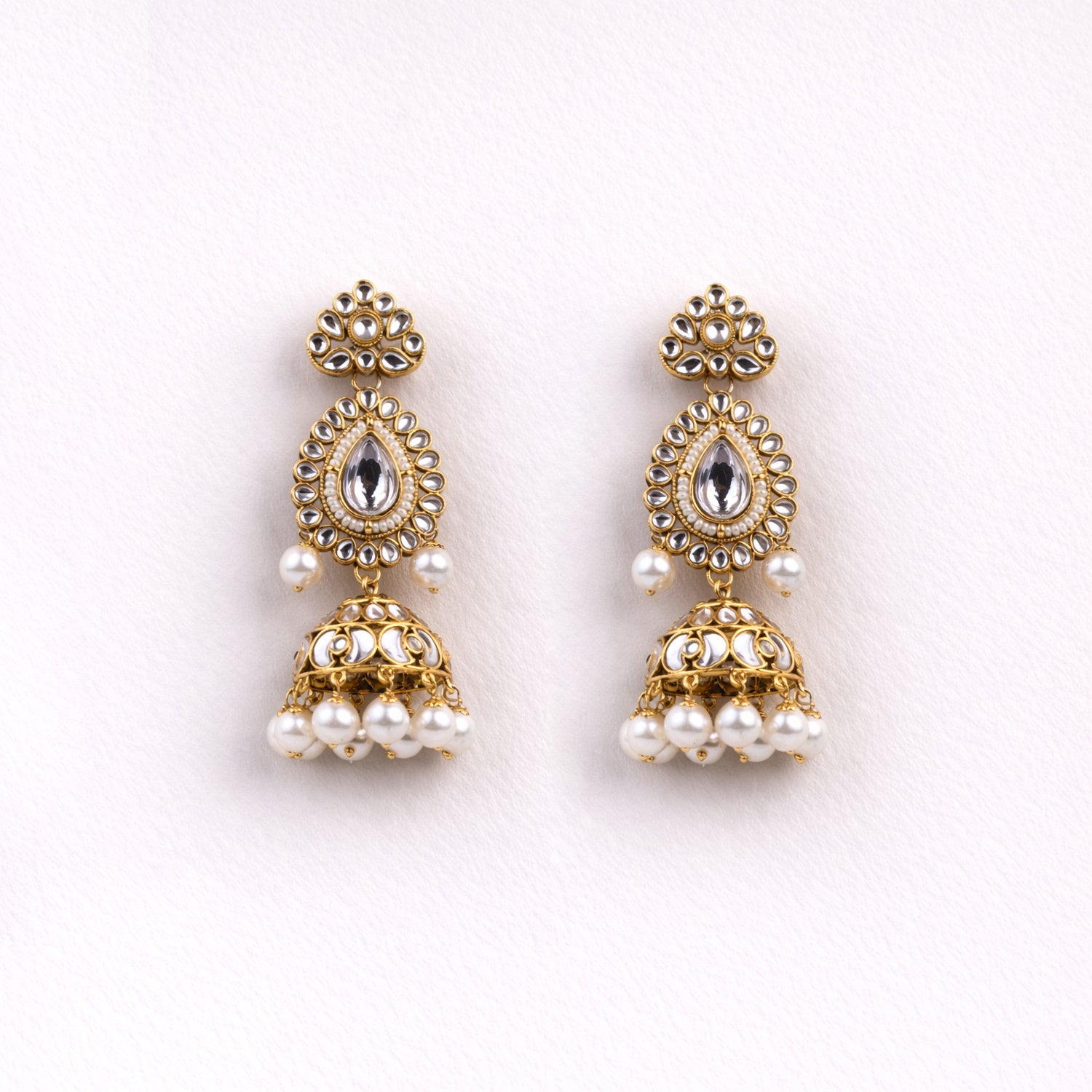 "AMIRA" Tusk Gold Kundan Necklace Set