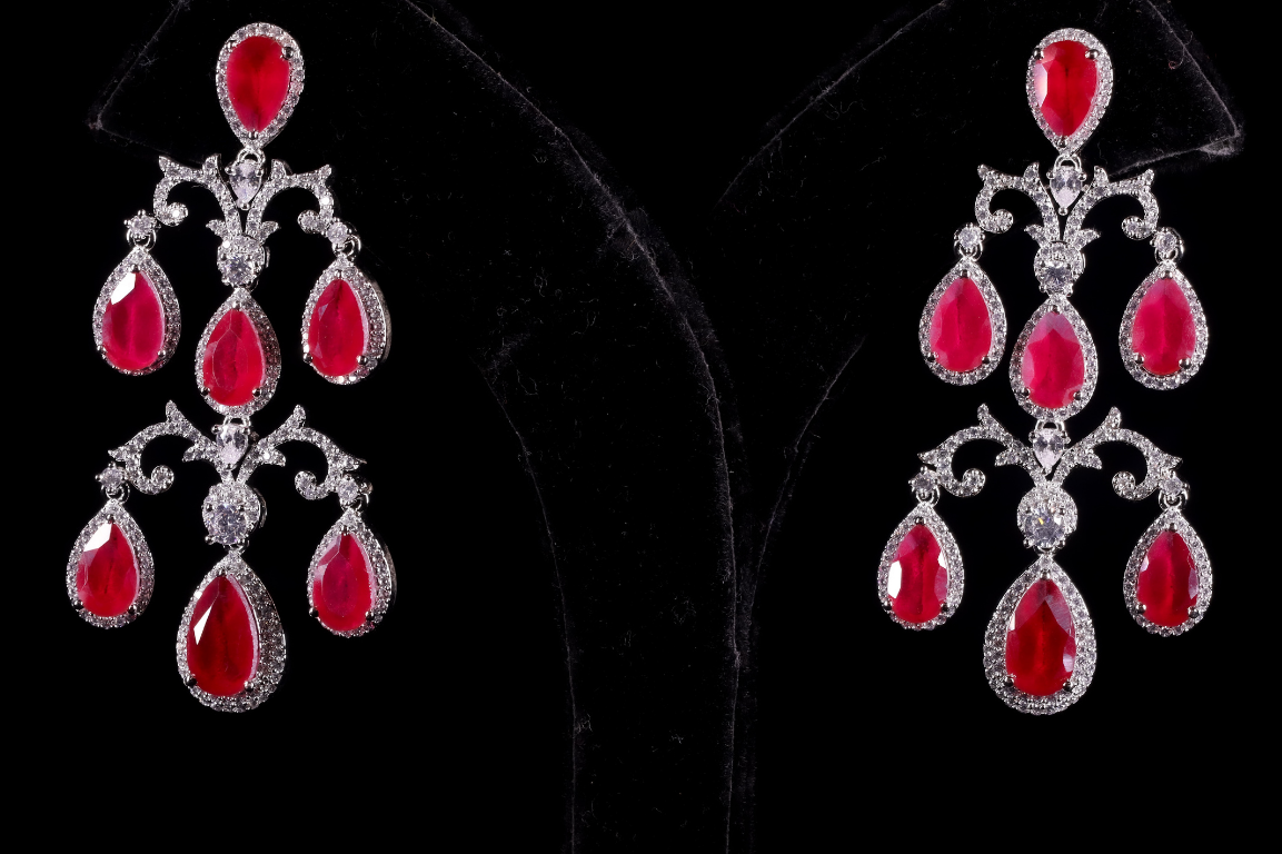 ruby earrings for weddings