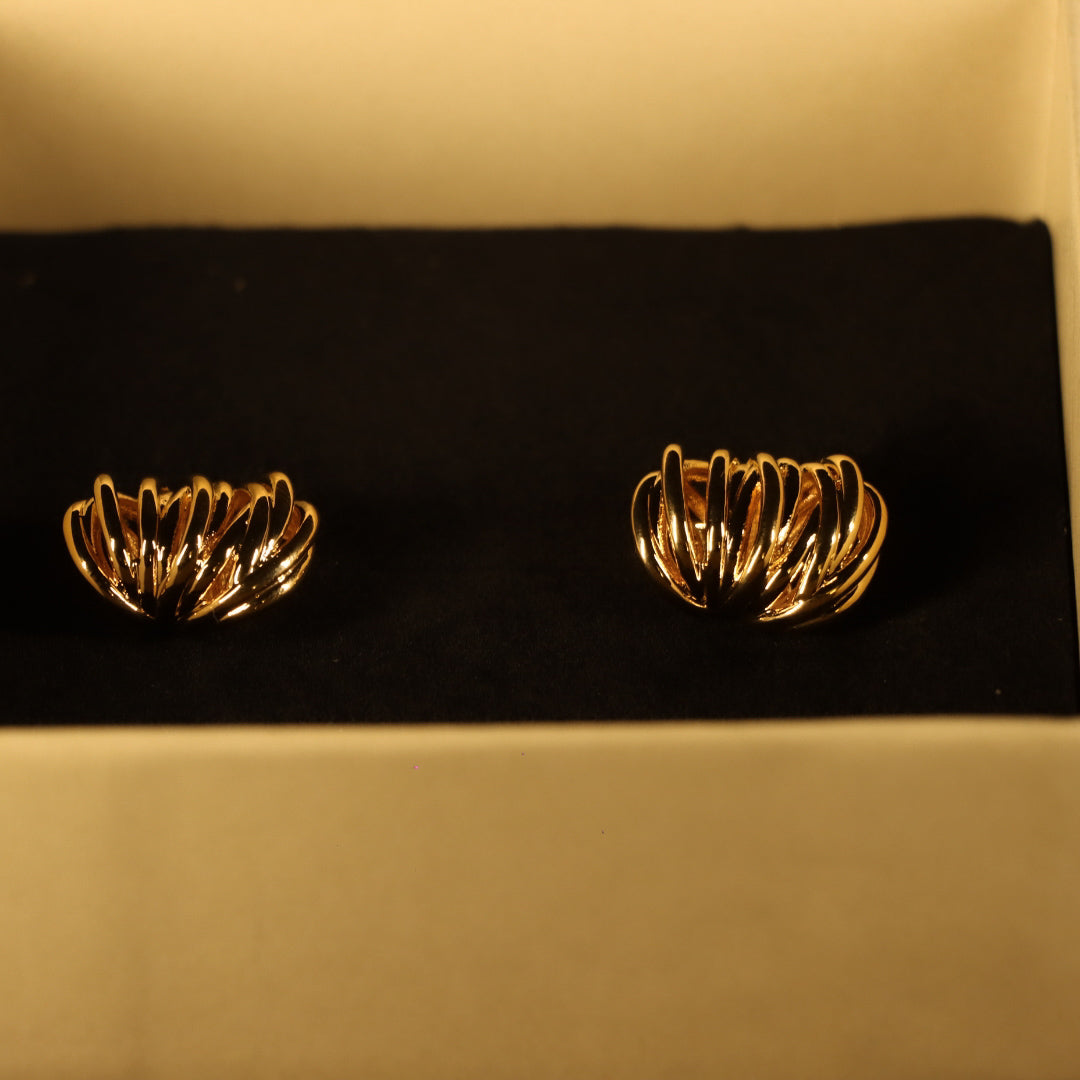 "VIENNA" Lotus Gold Earrings