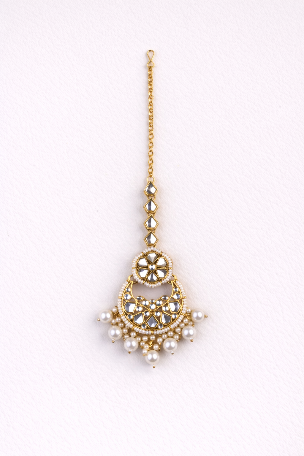 "AMIRA" Tusk Gold Kundan Necklace Set