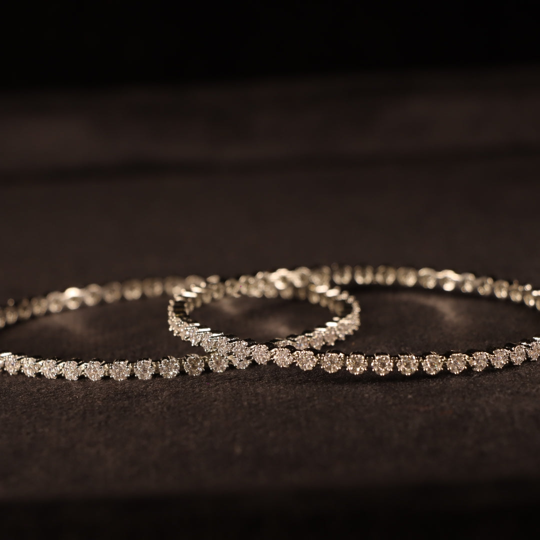 "VIENNA" Diamond Bangle (Pair of 2)