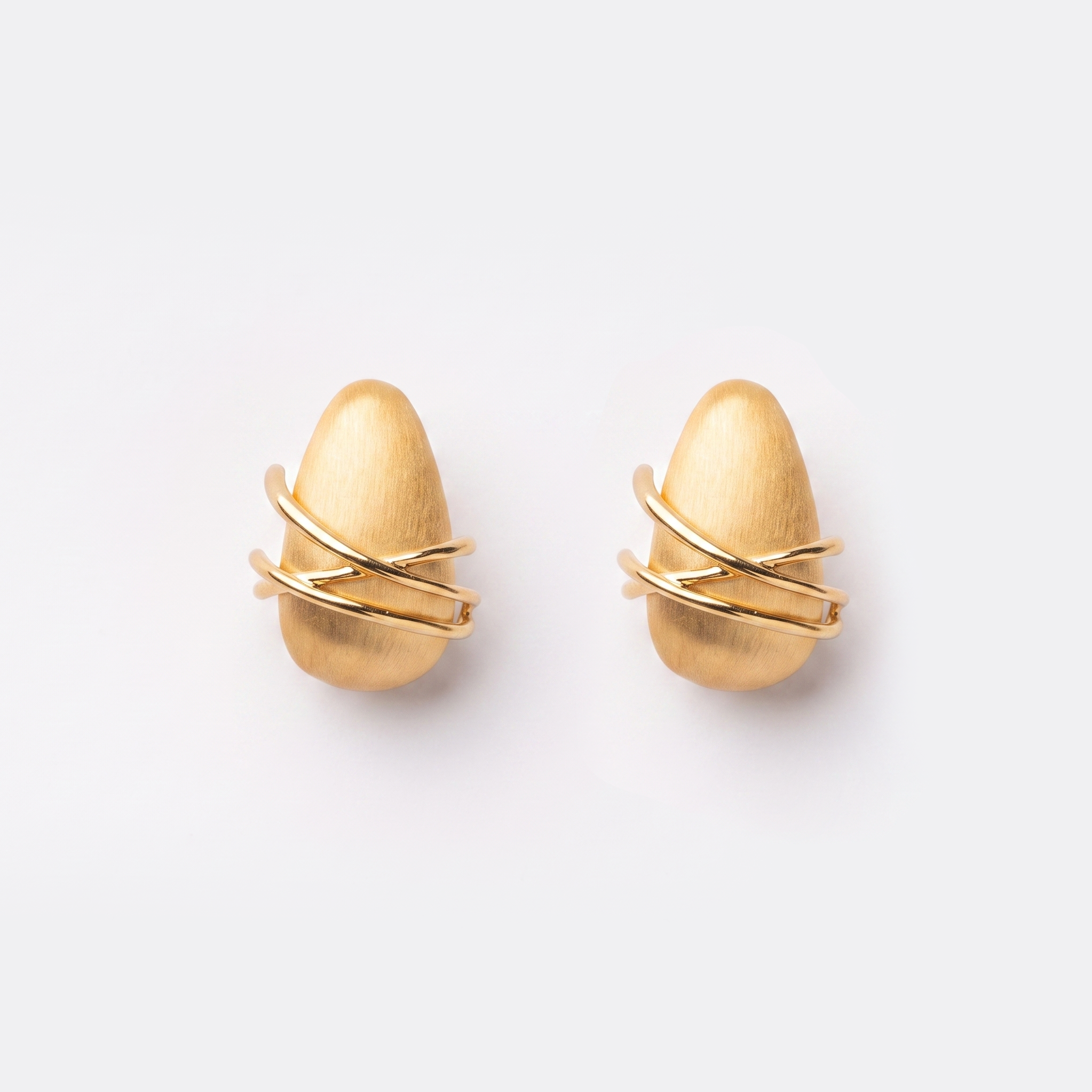 Gold Pear Earrings