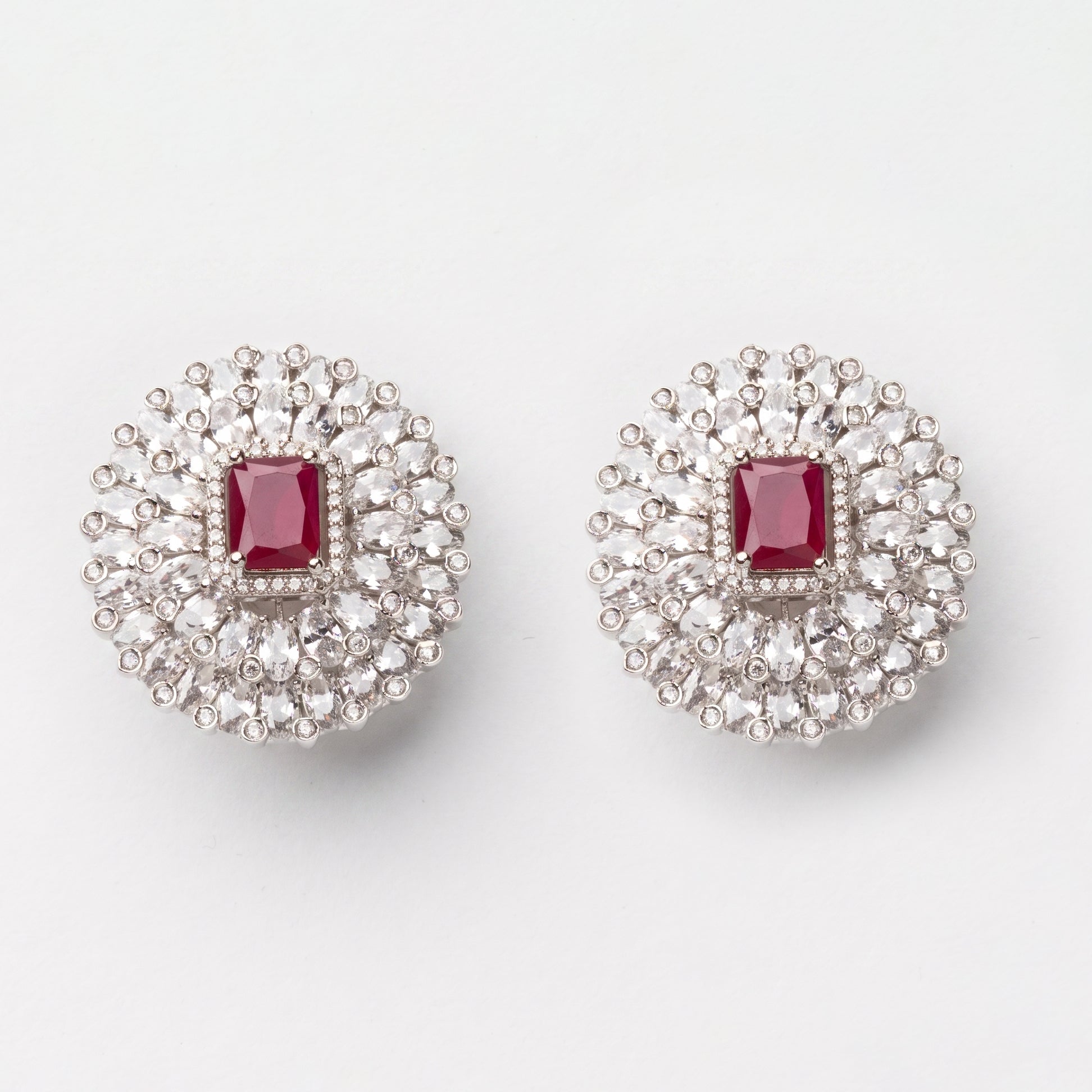 Ruby Bloom Earrings
