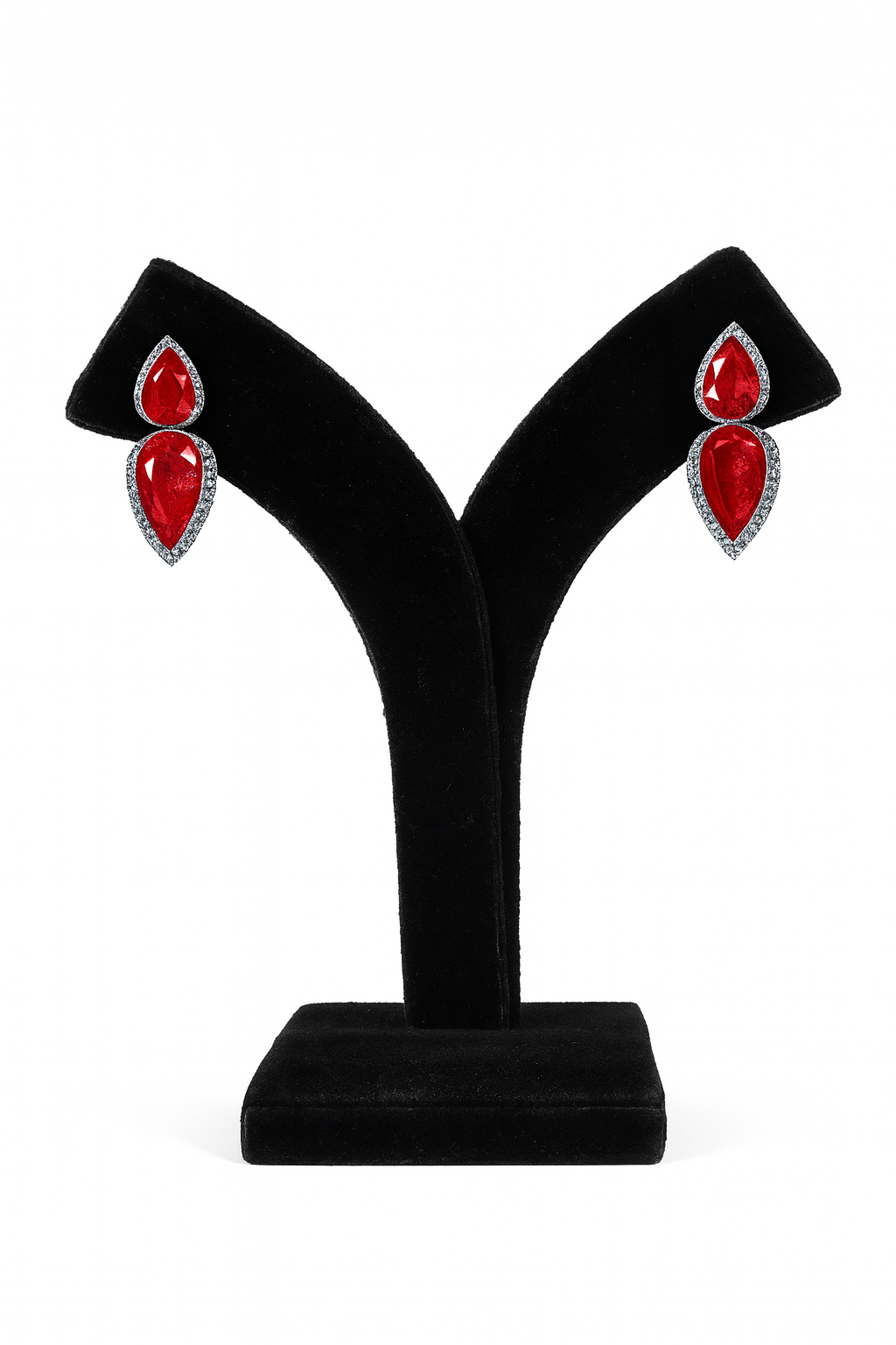 "AMARA" Chalet Ruby Earrings