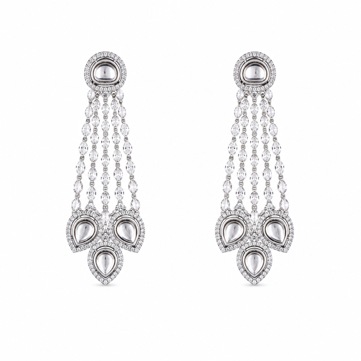 Chrome Silver Earrings
