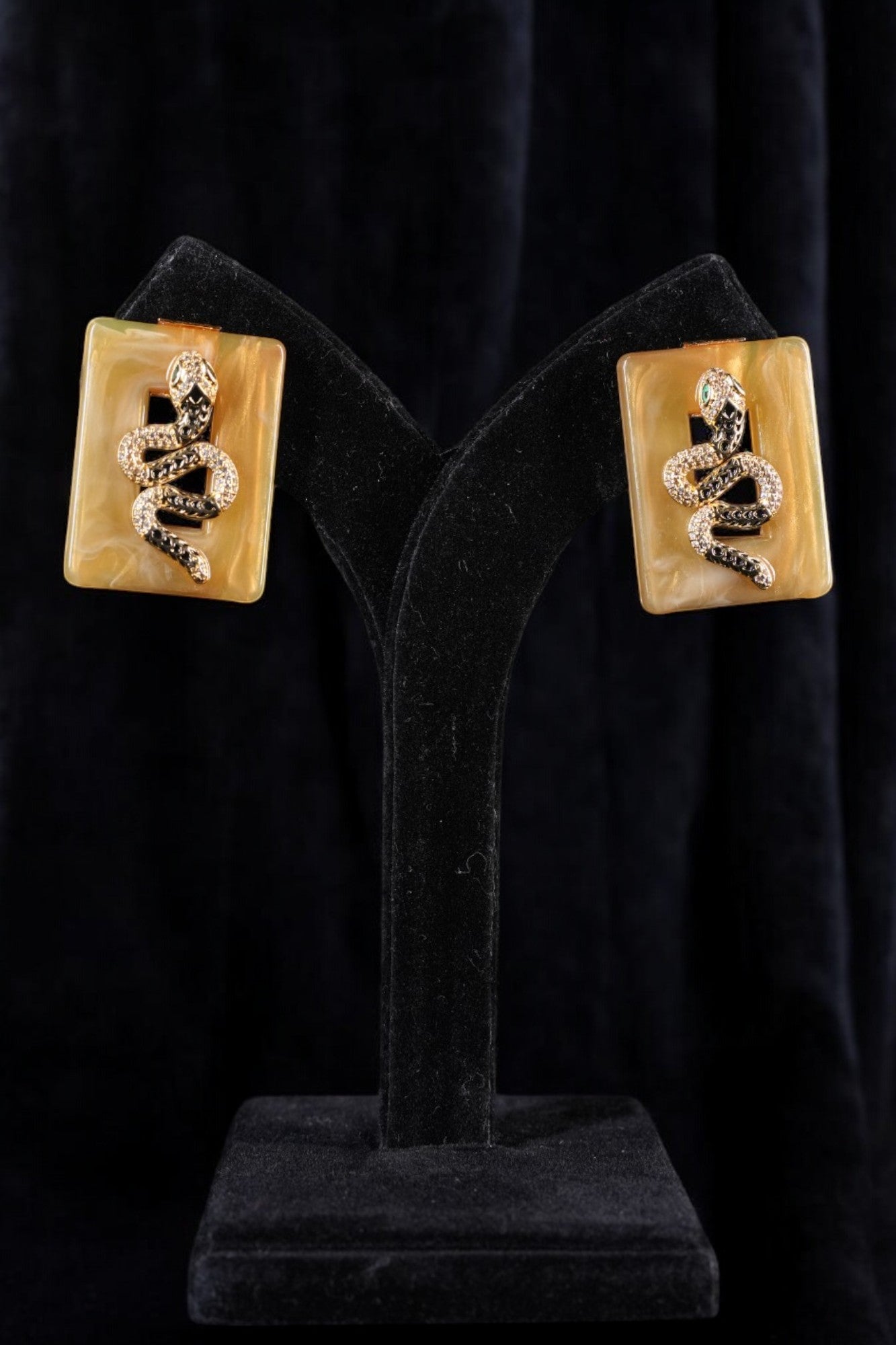 "VIENNA" Serpenti Frame Earrings