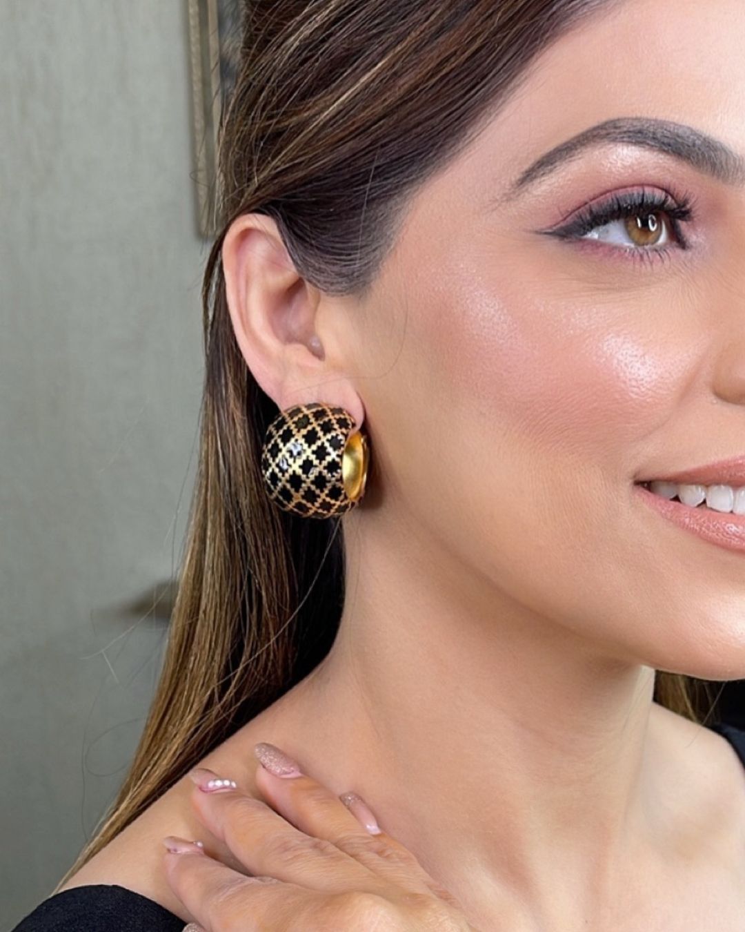 "VIENNA" Midnight Gold Earrings