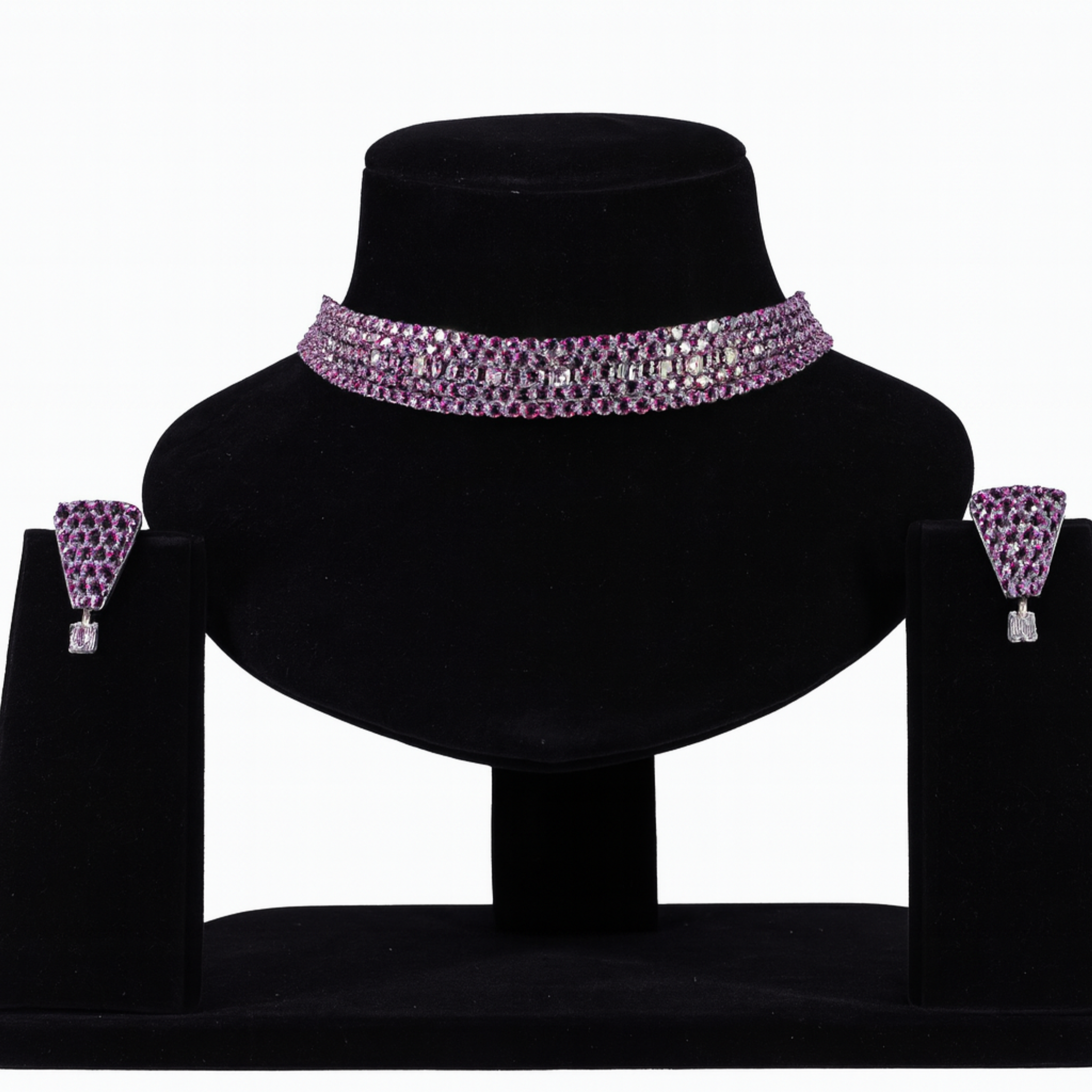 "DMONDE" Pink Sierra Necklace Set