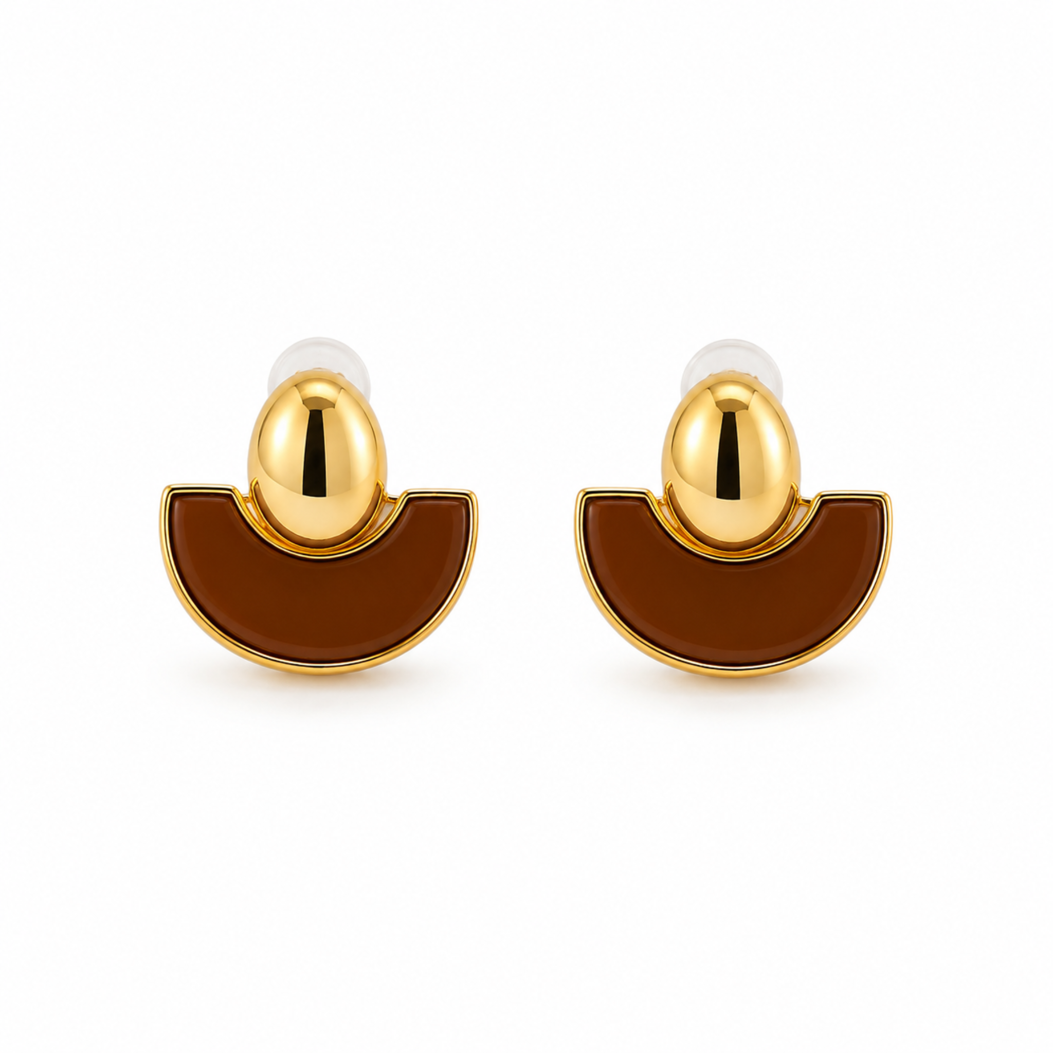 Ora Drop Brown Earrings