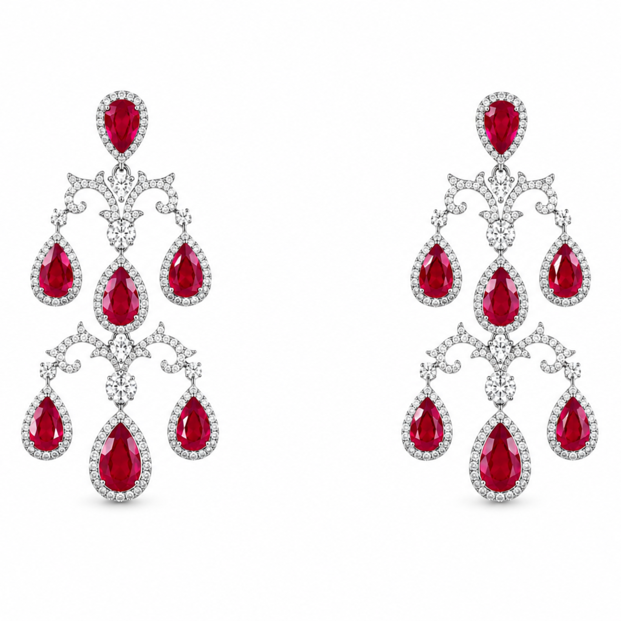 Ruby Cascade Earrings
