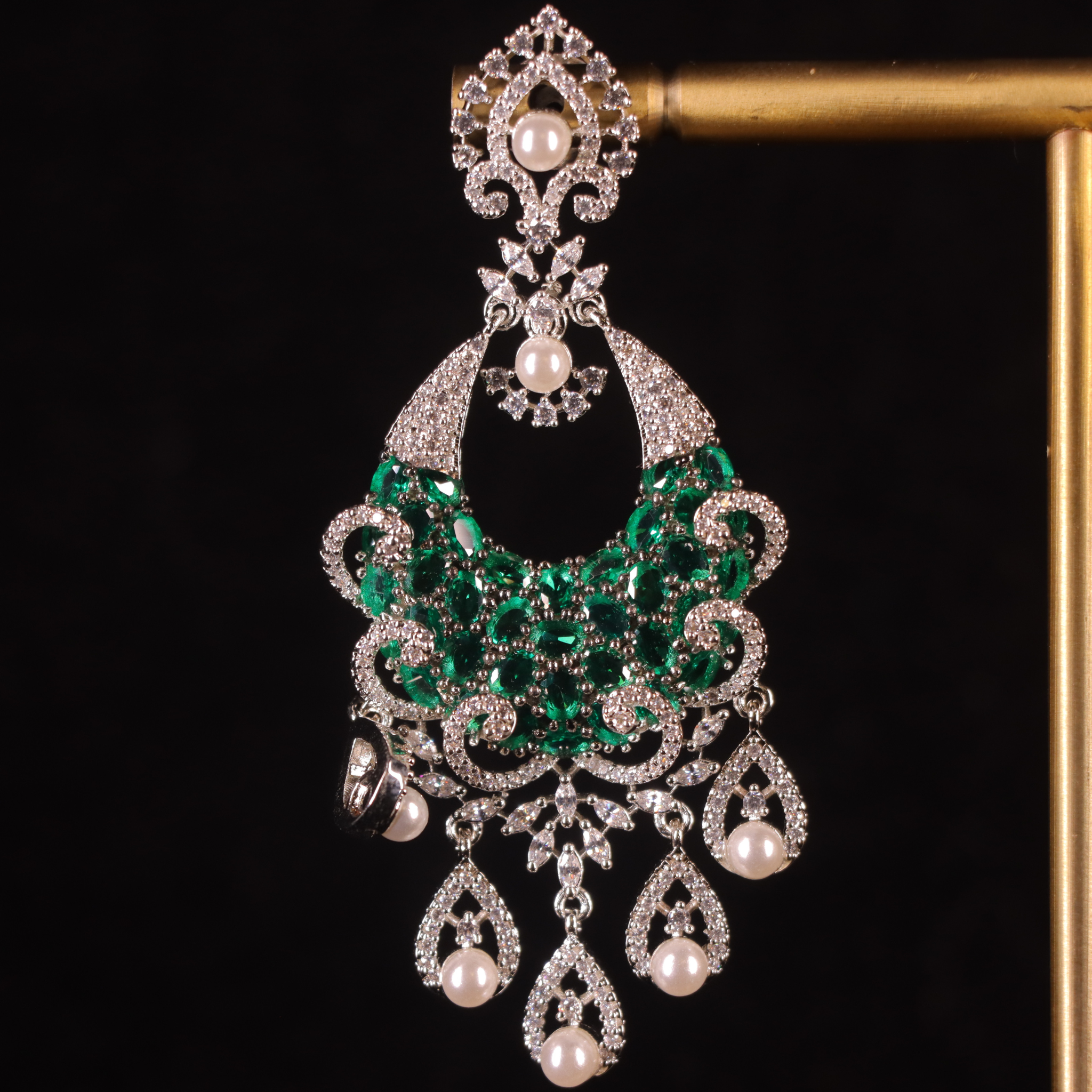 "AMARA" Queen's Emerald Earrings
