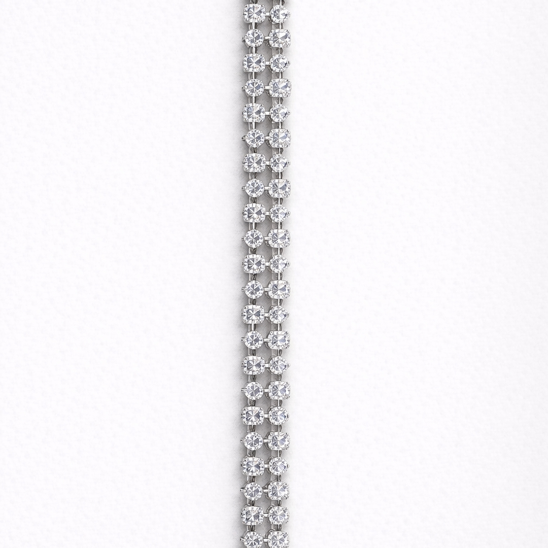 Double String Diamond Necklace Set