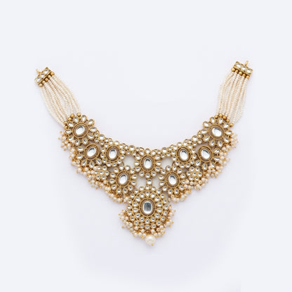 "AMIRA" Bronzed Gold Kundan Set