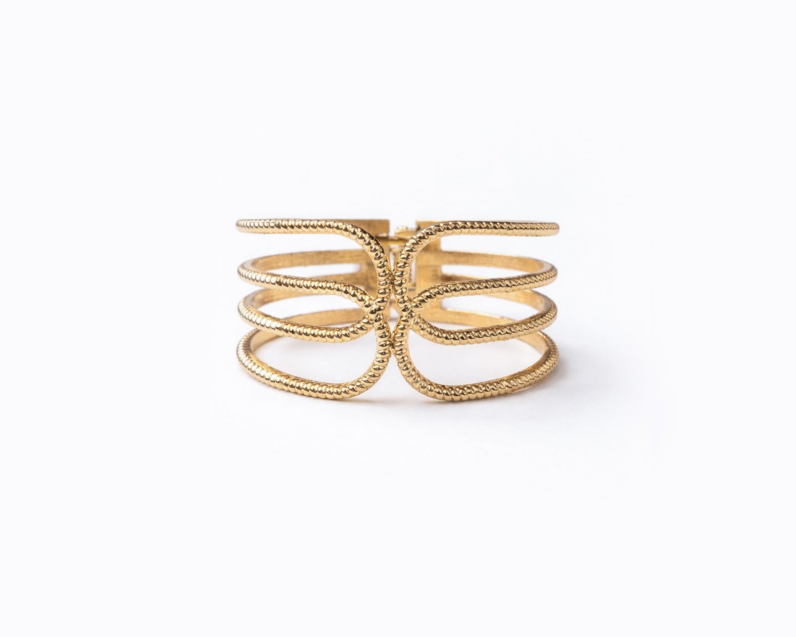 "VIENNA" Gold Texture Bangle