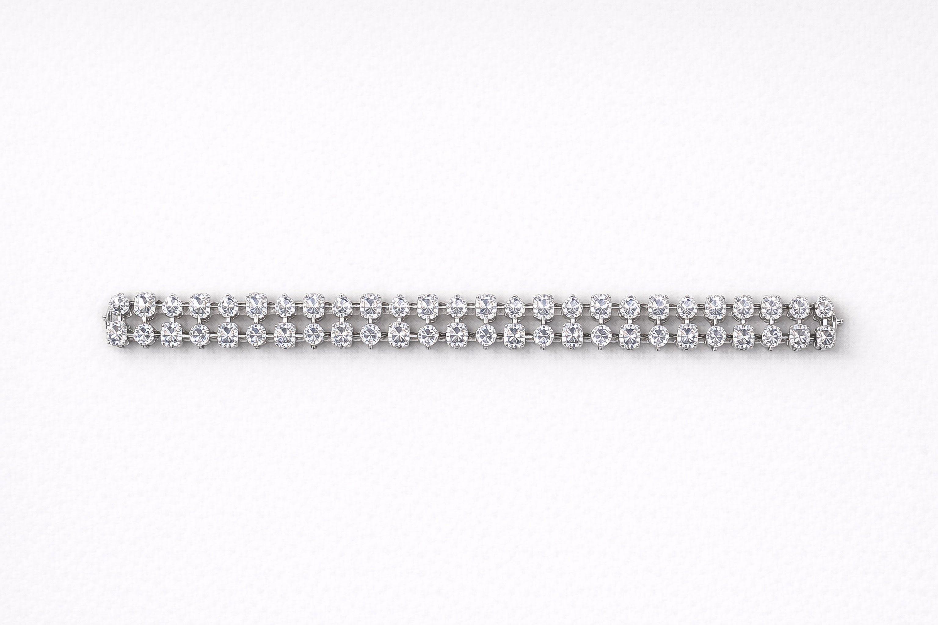 "DMONDE" Double String Diamond Necklace Set