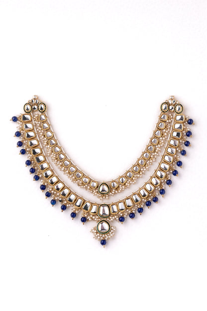 Berry Blue Double Kundan Set