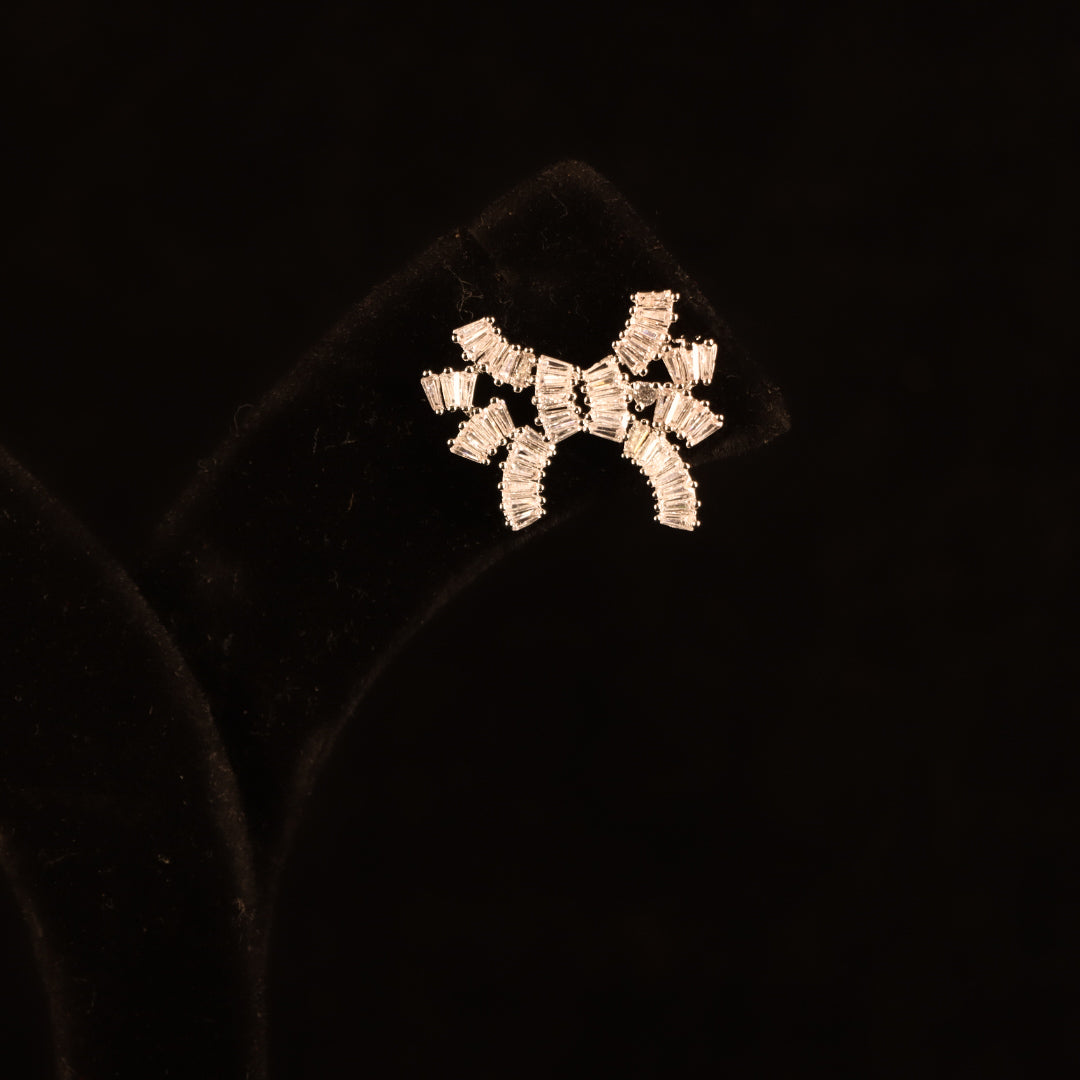 "VIENNA" Diamond Bow Earrings