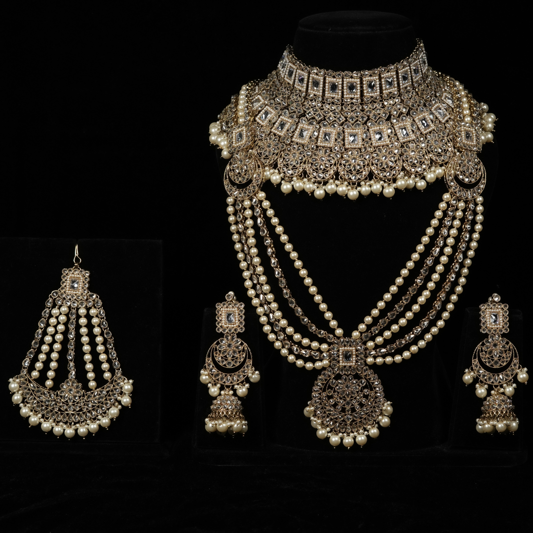 "KYARA" Moonshine White Full Bridal Set (9 pcs)