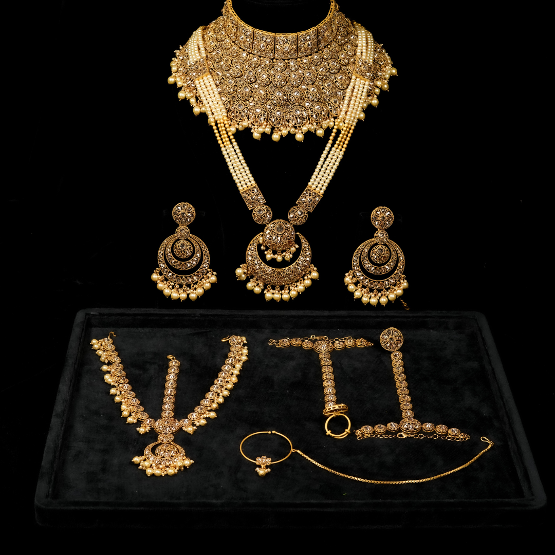 "KYARA" Sunset Gold Full Bridal Set (9 pcs)
