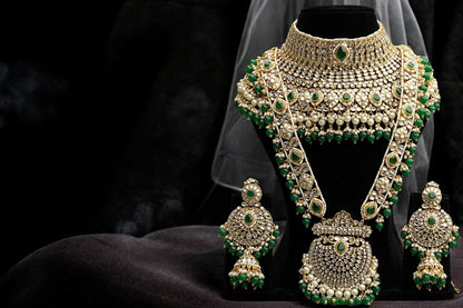 "KYARA" Pine Green Full Bridal Set (9 pcs)