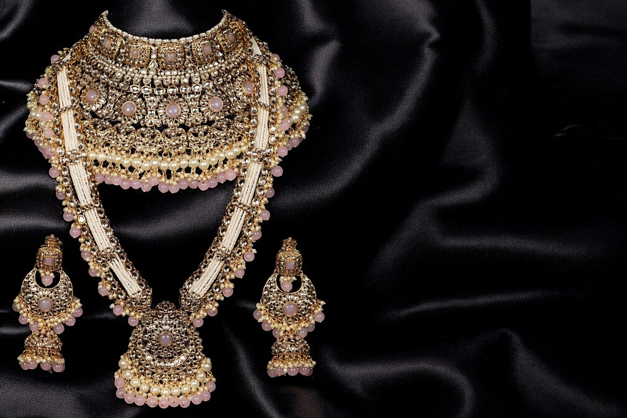 "KYARA" Pale Pink Full Bridal Set (9 pcs)