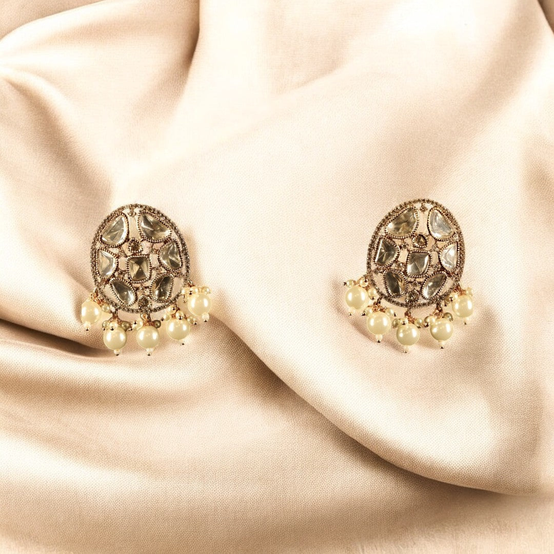 "AMARA" Royal Bloom Pearl Earrings