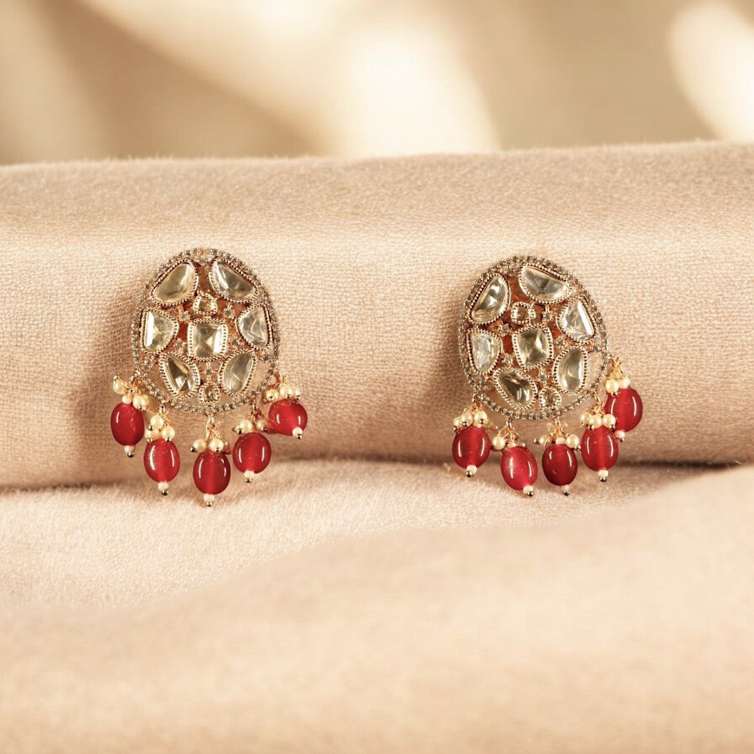 "AMARA" Royal Bloom Ruby Earrings