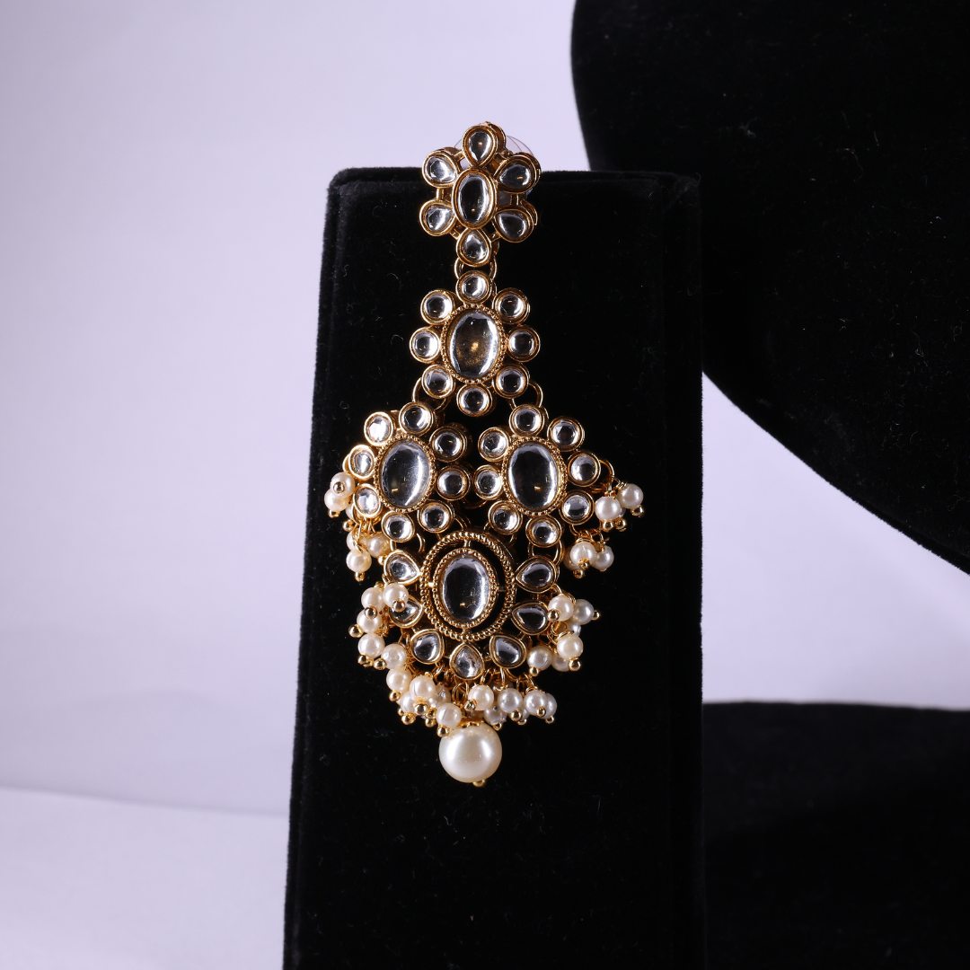 "AMIRA" Bronzed Gold Kundan Set