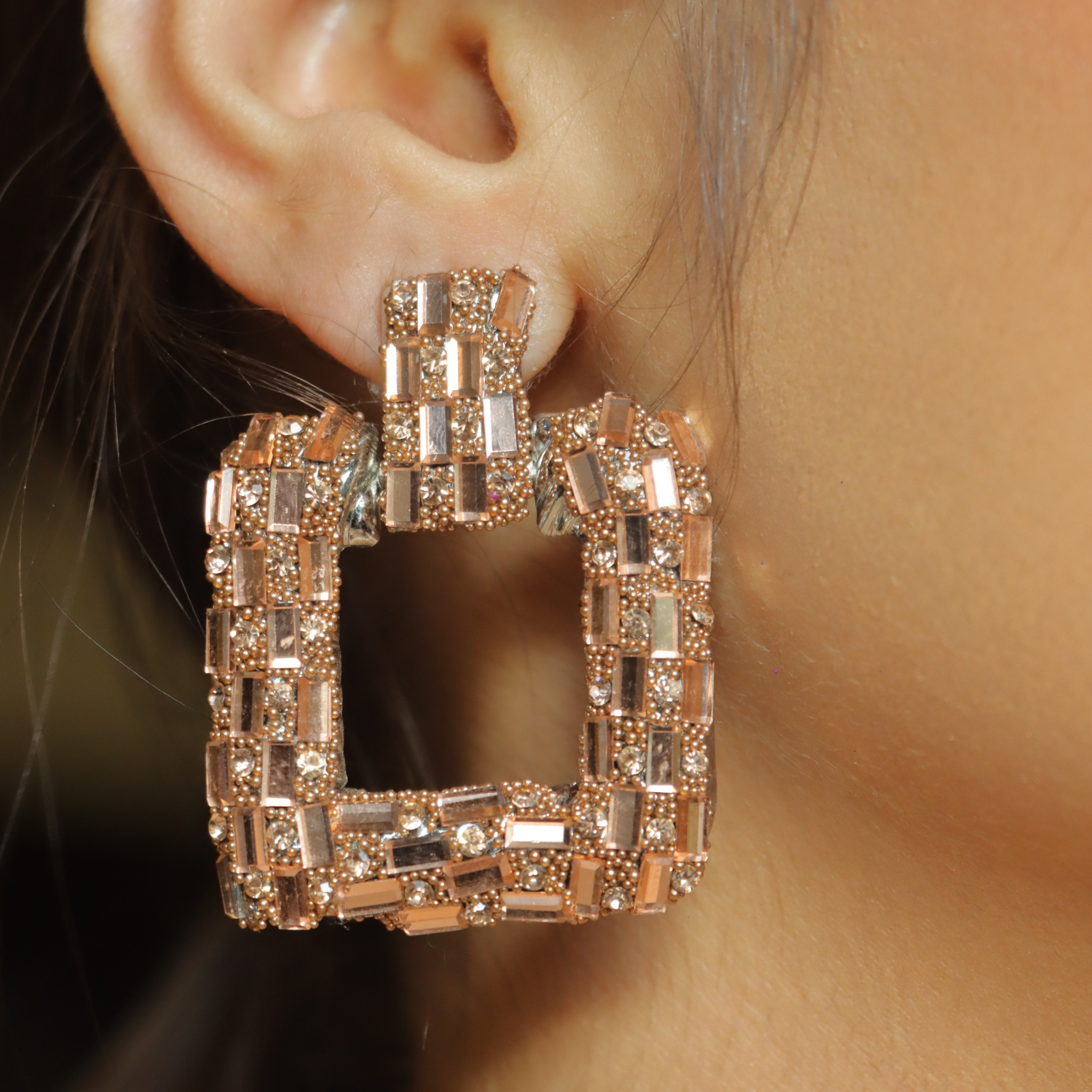 "VIENNA" Roselight Frame Earrings