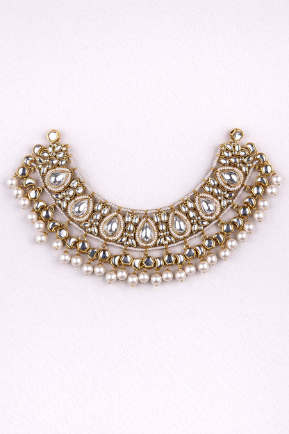 "AMIRA" Tusk Gold Kundan Necklace Set