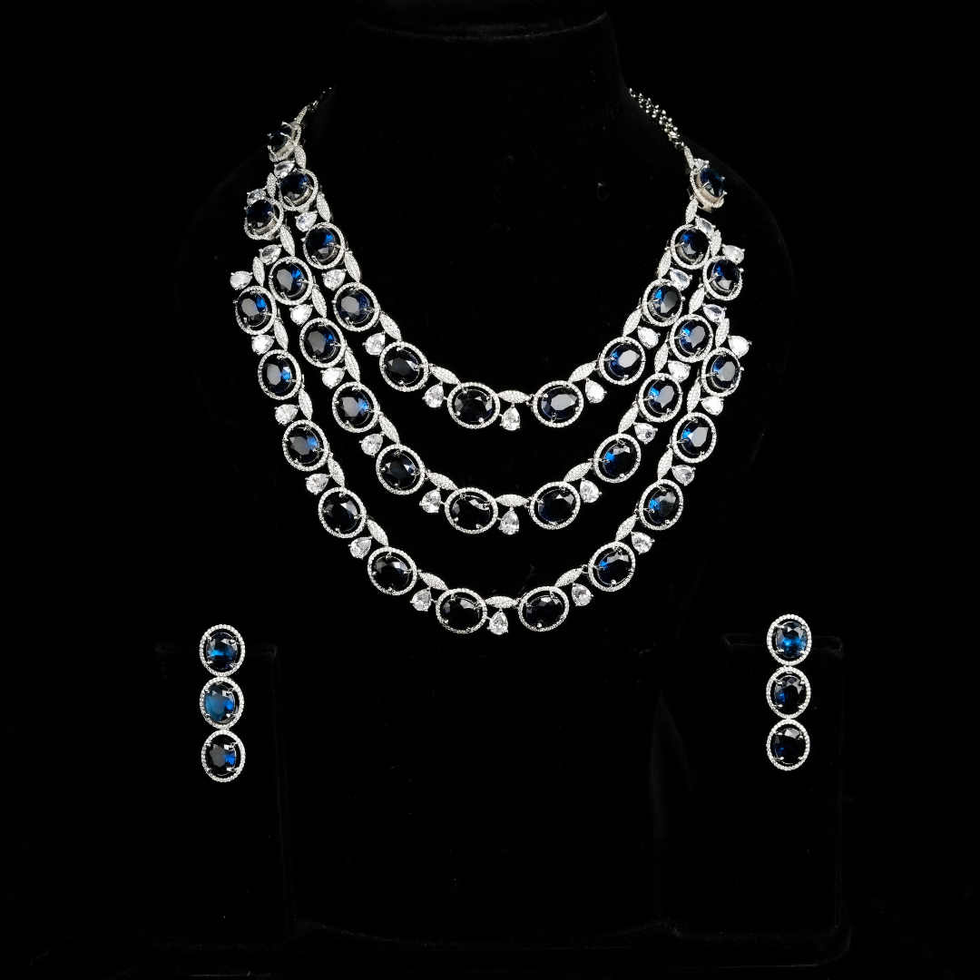 "DMONDE" Space Blue Necklace Set