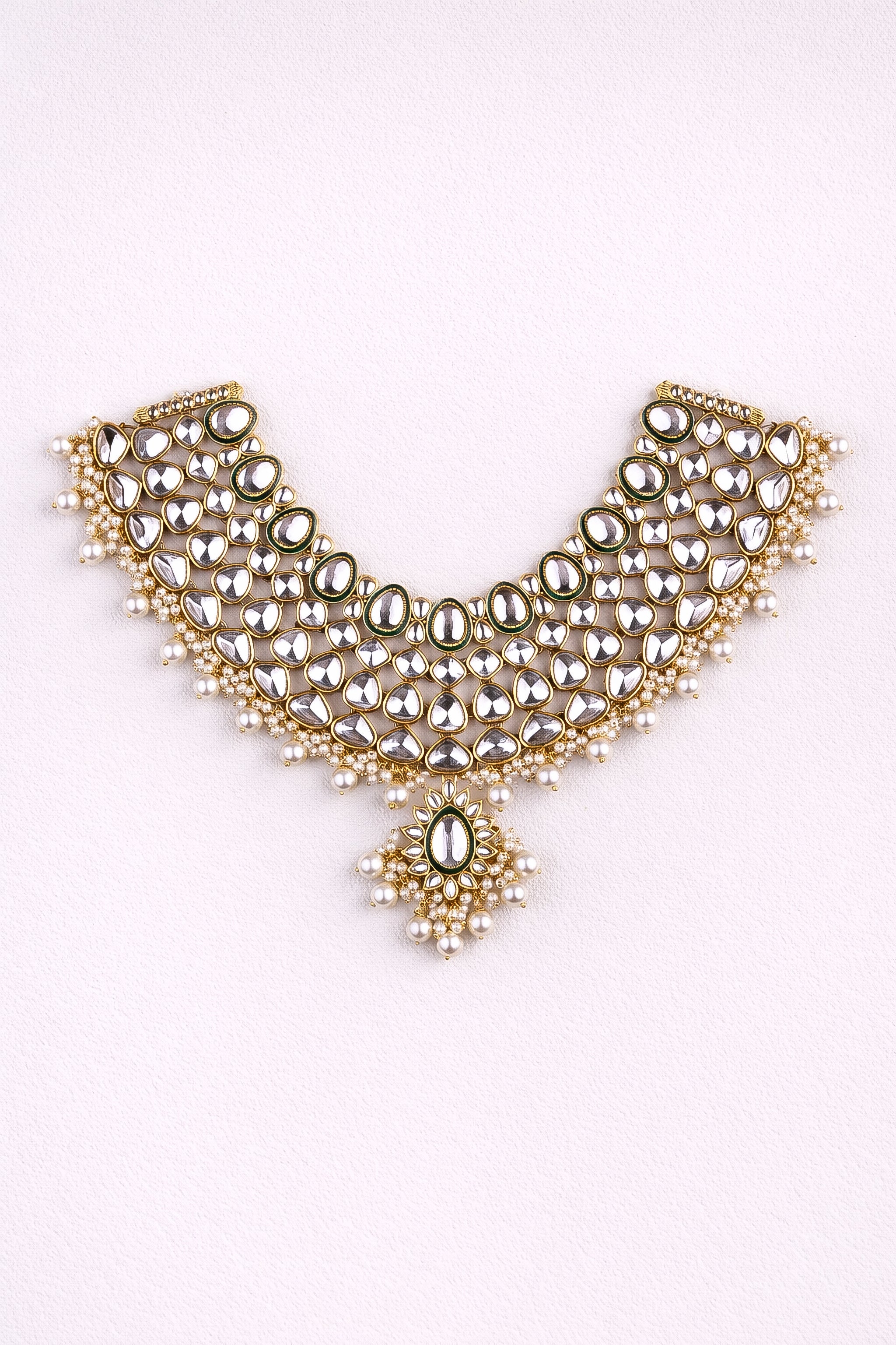 "AMIRA" Sheesh Mahal Kundan Set