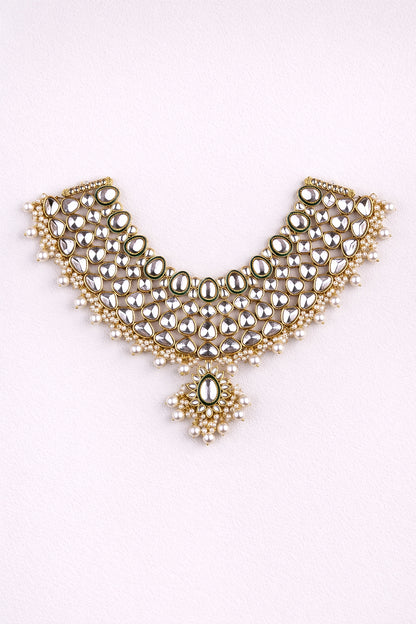"AMIRA" Sheesh Mahal Kundan Set
