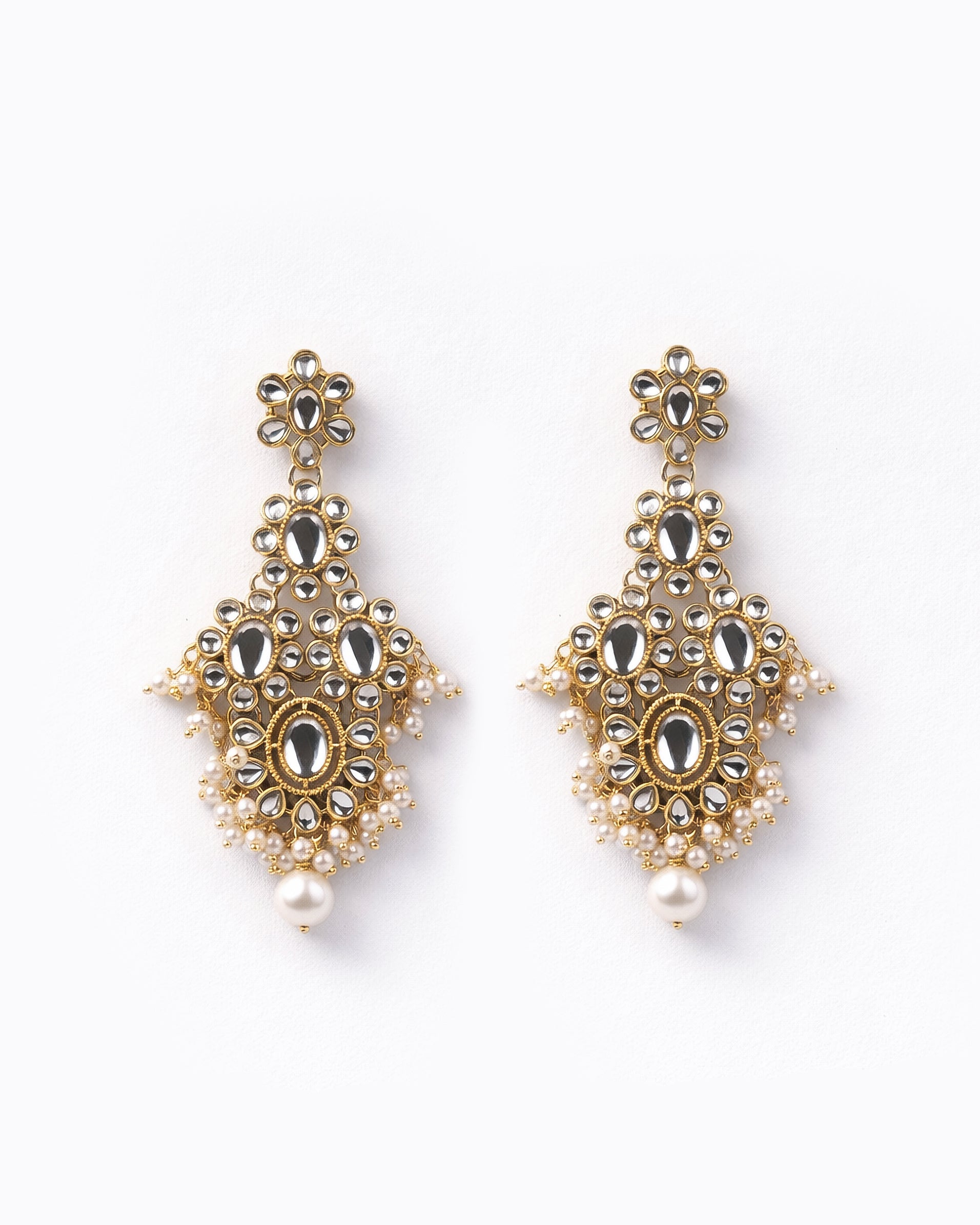 "AMIRA" Bronzed Gold Kundan Set
