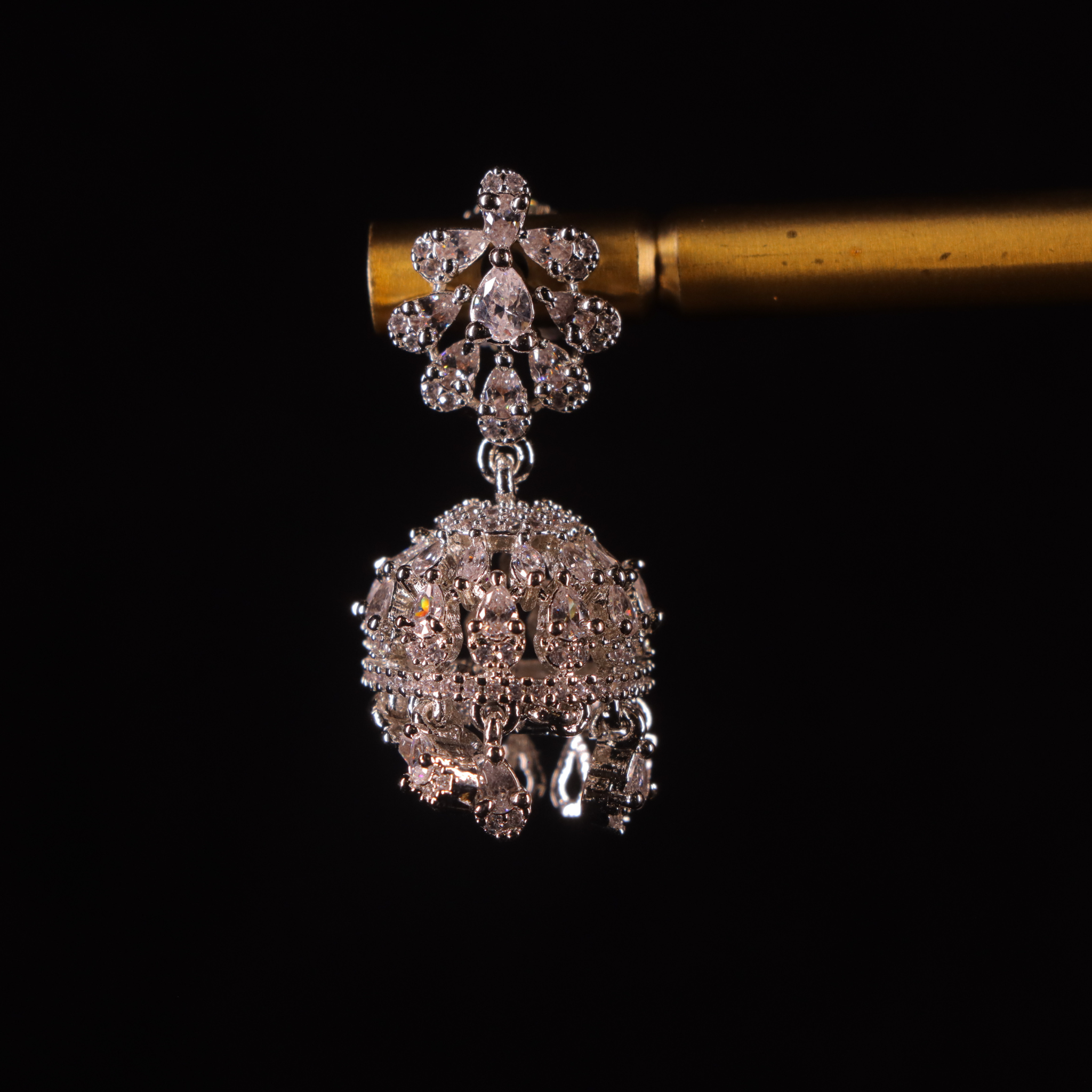 "AMARA" Silver Jhumka Earrings
