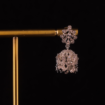"AMARA" Silver Jhumka Earrings