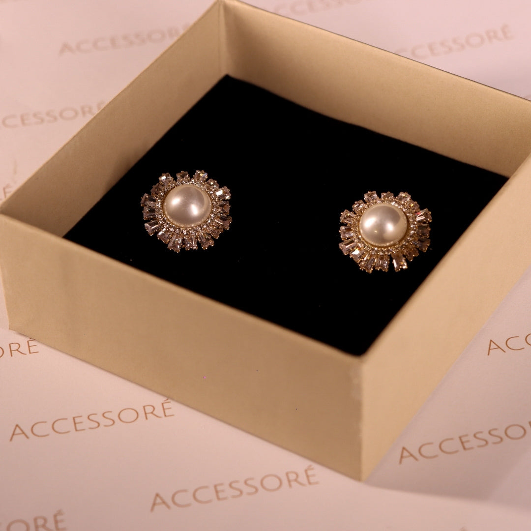 "VIENNA" Starlight Pearl Earrings