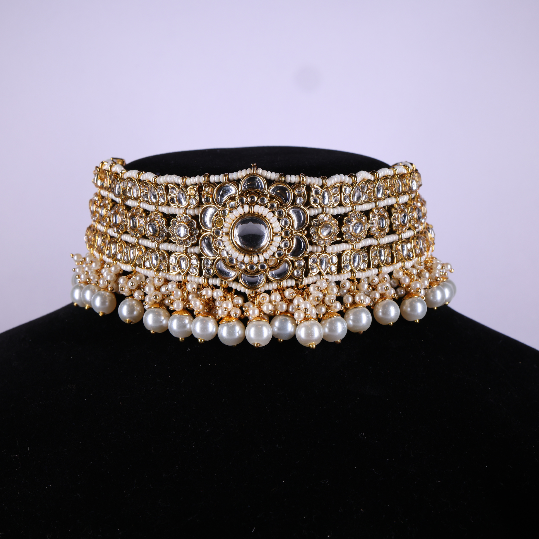 "AMIRA" Gold Garland Choker Kundan