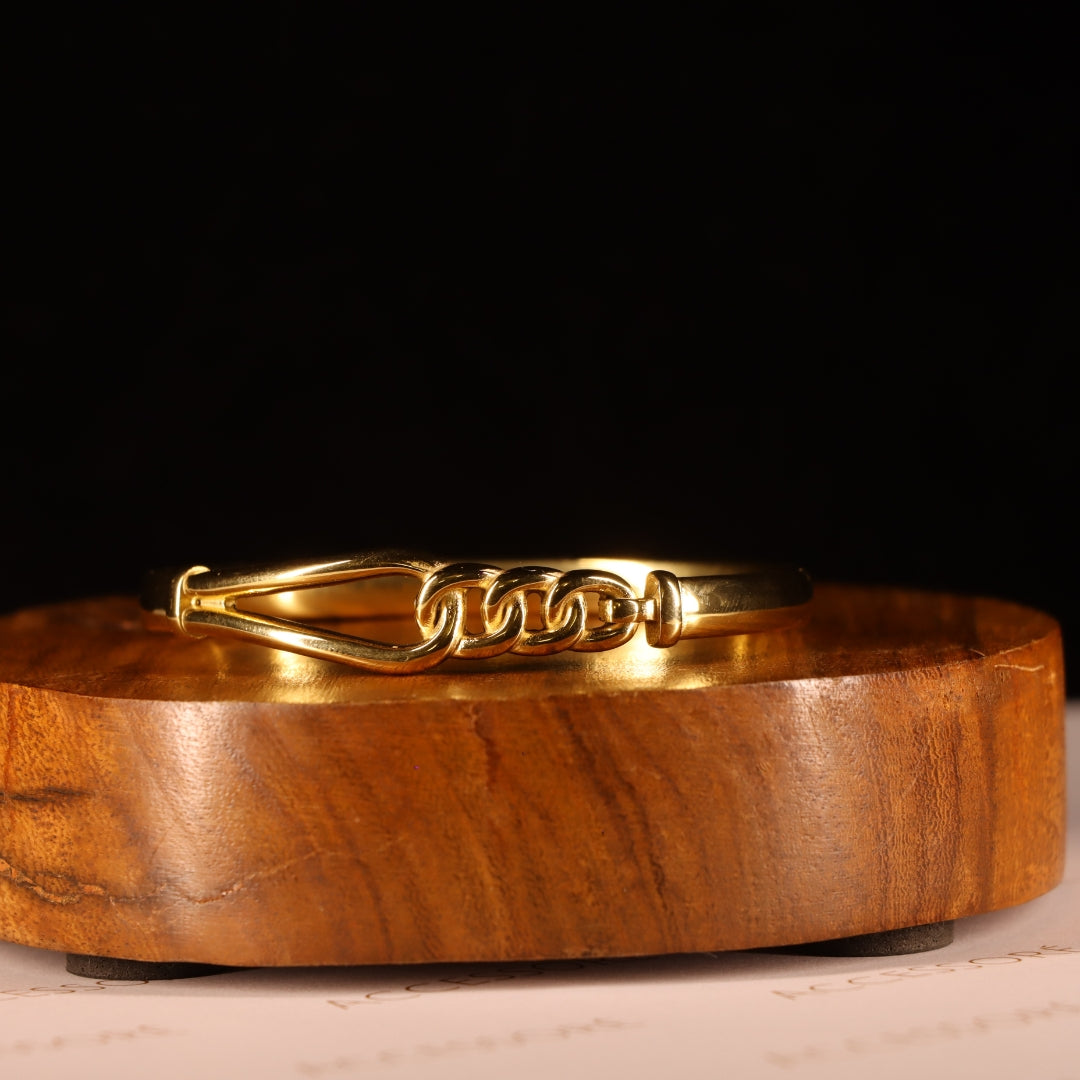 "VIENNA" Golden Weave Bangle