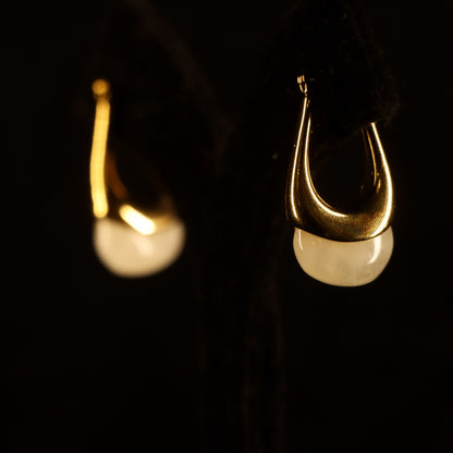 "VIENNA" Moonstone Silk Earrings