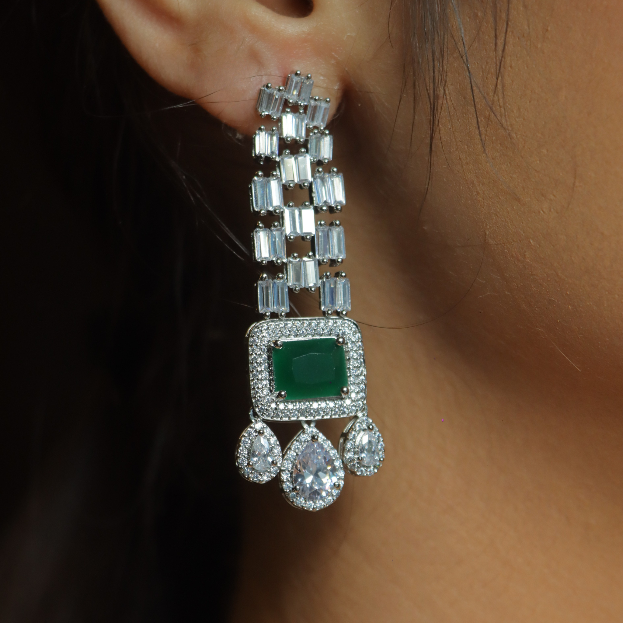 "AMARA" Frost Ivy Earrings