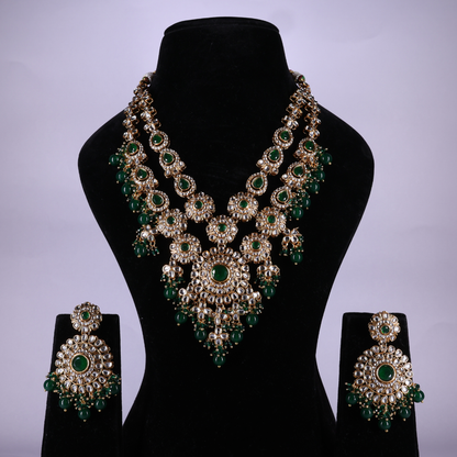"SIERRA" Regal Maharani Emerald Mini Bridal Set