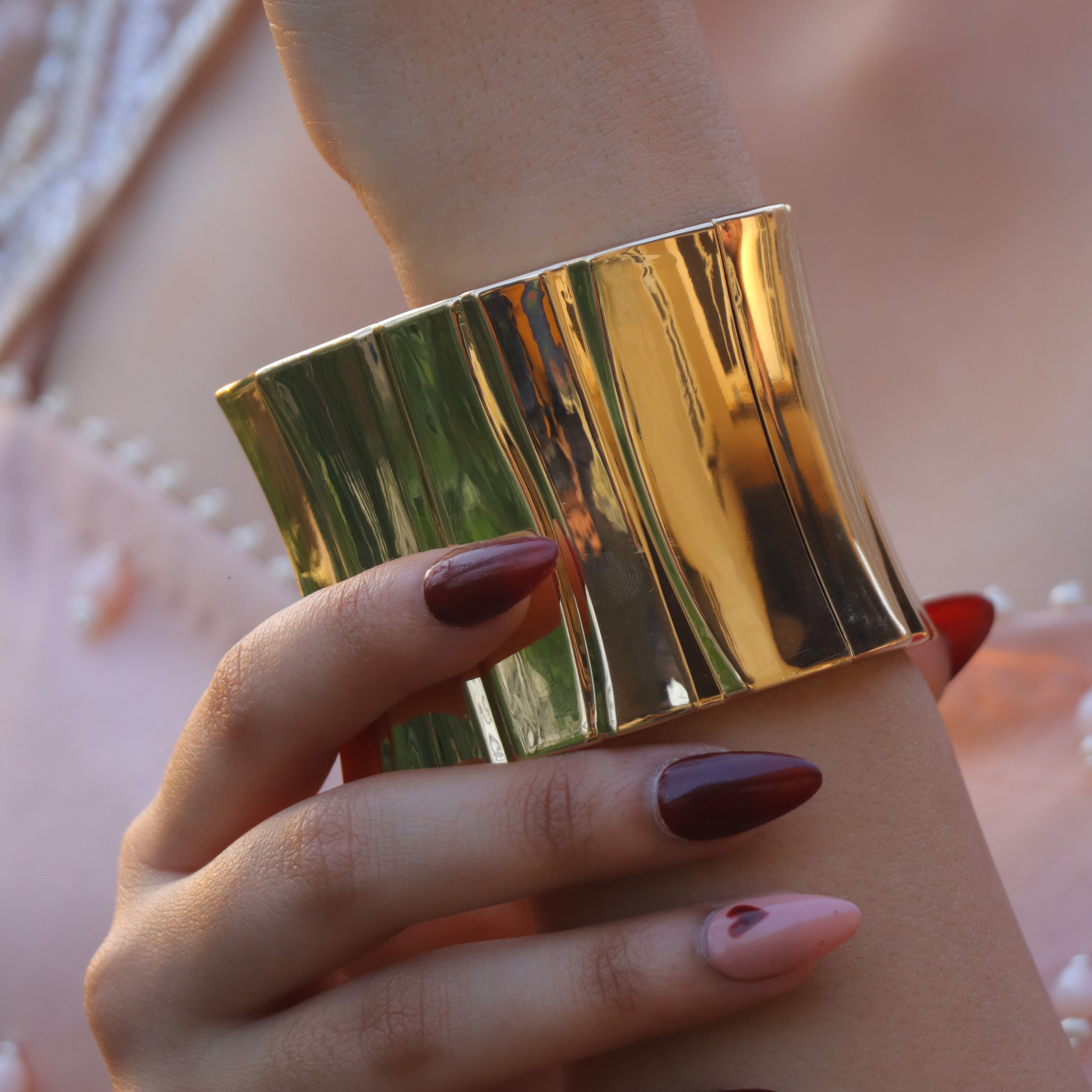 "VIENNA" Gilded Gold Bangle