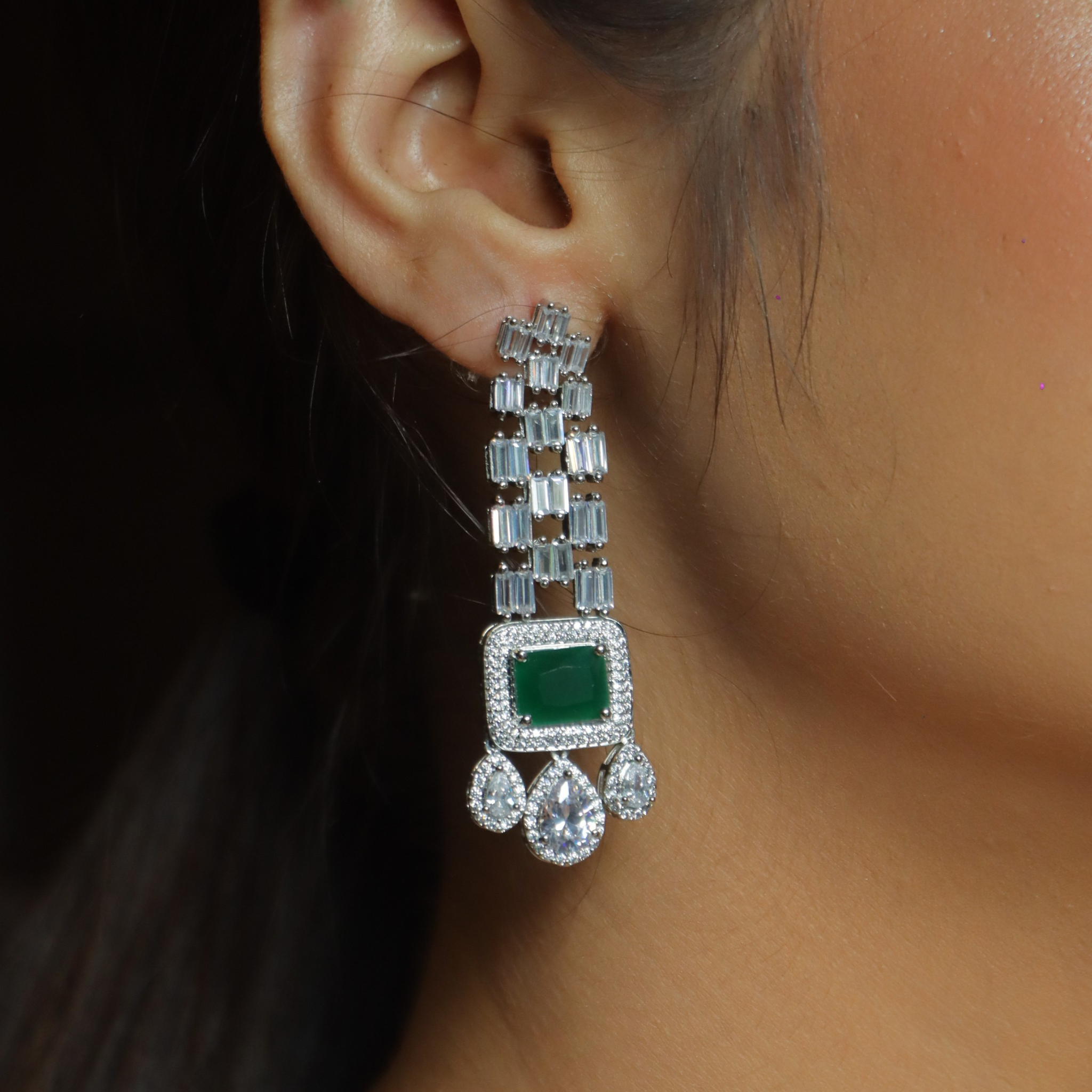 "AMARA" Frost Ivy Earrings