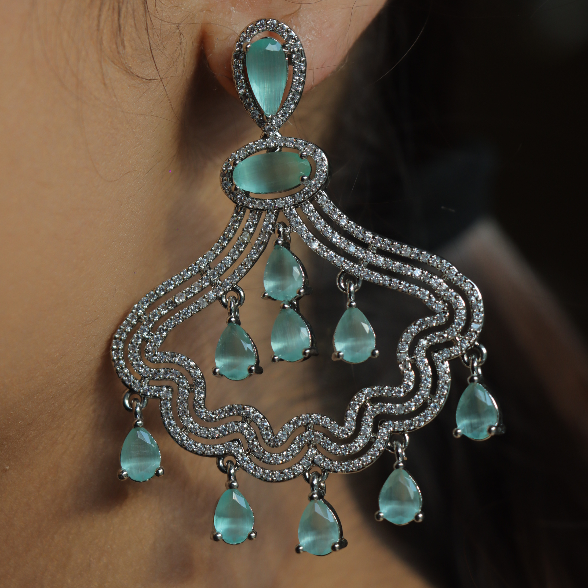 "AMARA" Turquoise Blue Earrings