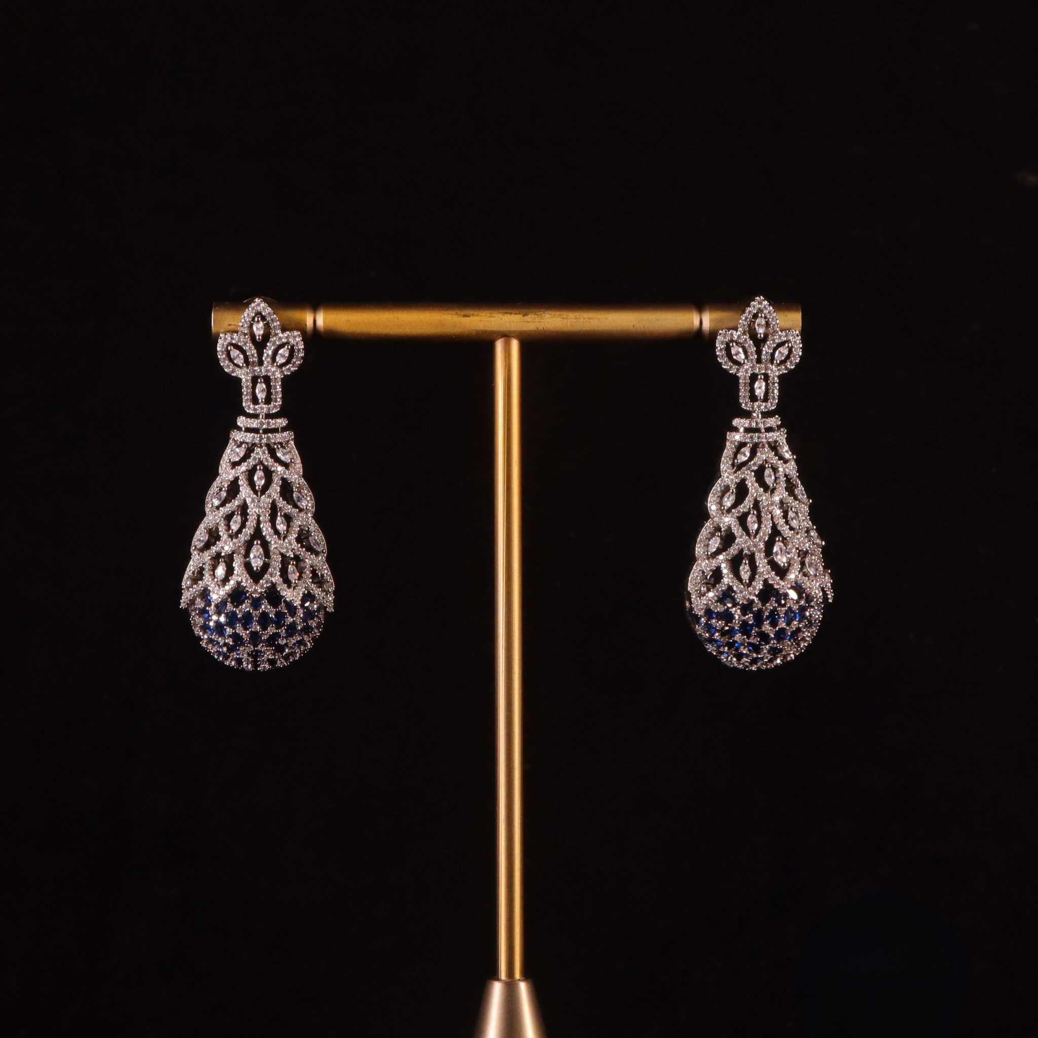 "AMARA" Frost Sapphire Earrings