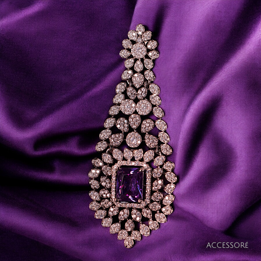 "AMIRA" Midnight Purple Necklace Set